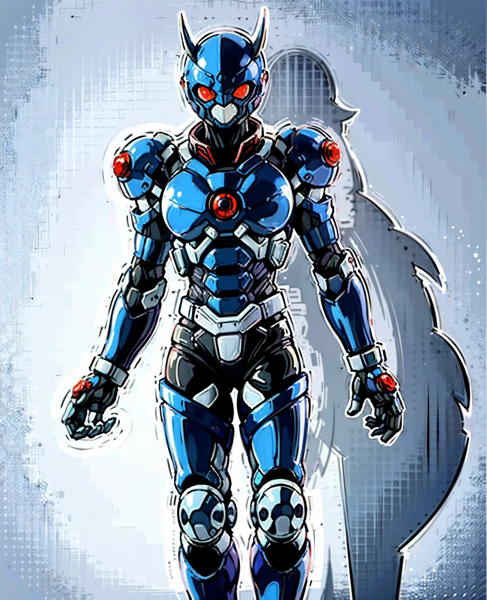 A woman adorned in fantasy-style full-body armor, a crown-concept fully enclosed helmet that unveils only her eyes, a composite layered chest plate, fully encompassing shoulder and hand guards, a lightweight waist armor, form-fitting shin guards, the overall design is heavy-duty yet flexible, the armor gleams with a golden glow, complemented by red and blue accents, exhibiting a noble aura, she floats above a fantasy-surreal high-tech city, this character embodies a finely crafted fantasy-surreal style armored hero in anime style, exquisite and mature manga art style, goddess, femminine, long legs, metallic, elegant, high definition, best quality, highres, ultra-detailed, ultra-fine painting, extremely delicate, professional, anatomically correct, symmetrical face, extremely detailed eyes and face, high quality eyes, creativity, RAW photo, UHD, 32k, Natural light, cinematic lighting, masterpiece-anatomy-perfect, masterpiece:1.5