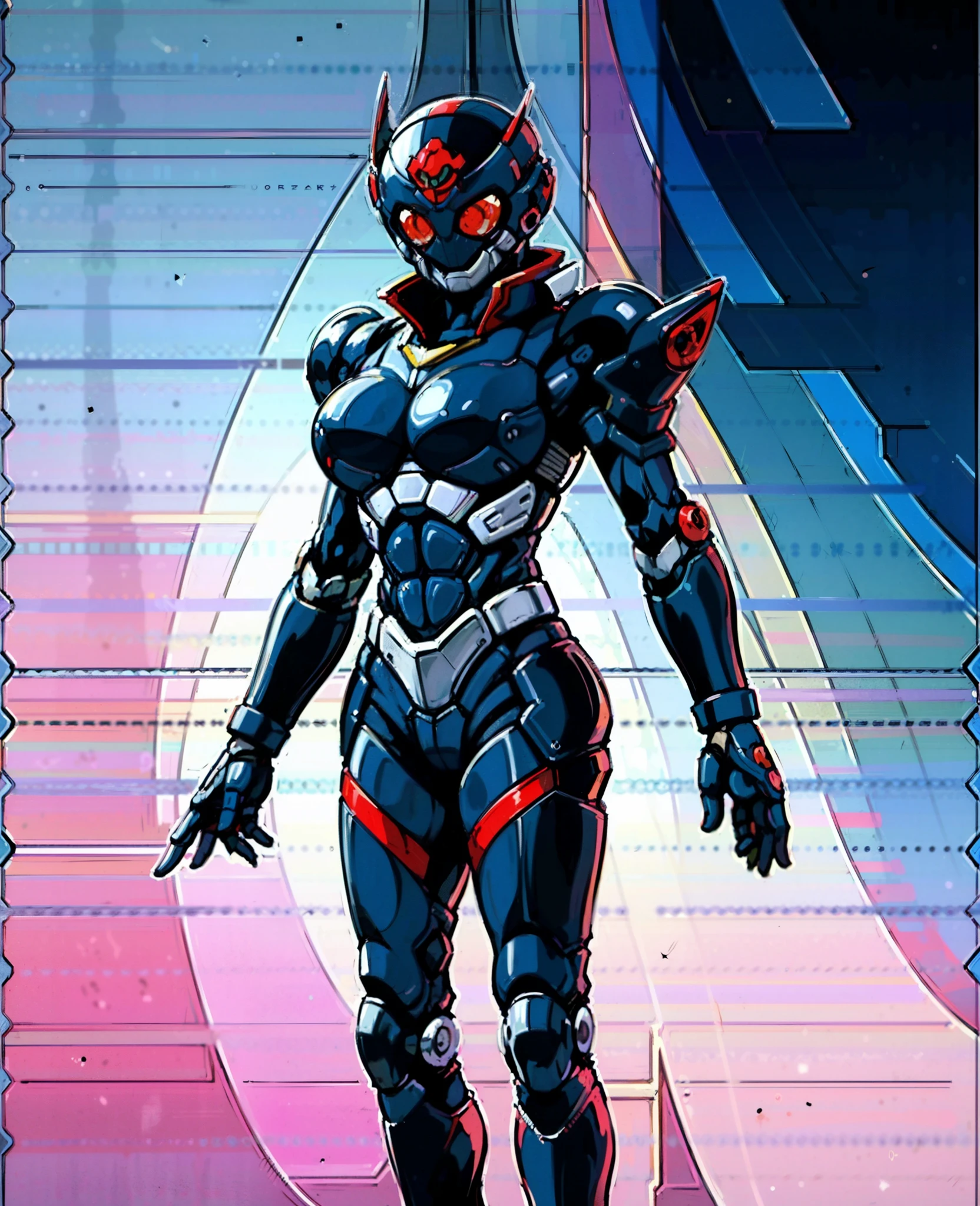 A woman adorned in fantasy-style full-body armor, a crown-concept fully enclosed helmet that unveils only her eyes, a composite layered chest plate, fully encompassing shoulder and hand guards, a lightweight waist armor, form-fitting shin guards, the overall design is heavy-duty yet flexible, the armor gleams with a golden glow, complemented by red and blue accents, exhibiting a noble aura, she floats above a fantasy-surreal high-tech city, this character embodies a finely crafted fantasy-surreal style armored hero in anime style, exquisite and mature manga art style, Queen Bee Concept Armor, ((goddess, femminine)), long legs, metallic, elegant, high definition, best quality, highres, ultra-detailed, ultra-fine painting, extremely delicate, professional, anatomically correct, symmetrical face, extremely detailed eyes and face, high quality eyes, creativity, RAW photo, UHD, 32k, Natural light, cinematic lighting, masterpiece-anatomy-perfect, masterpiece:1.5