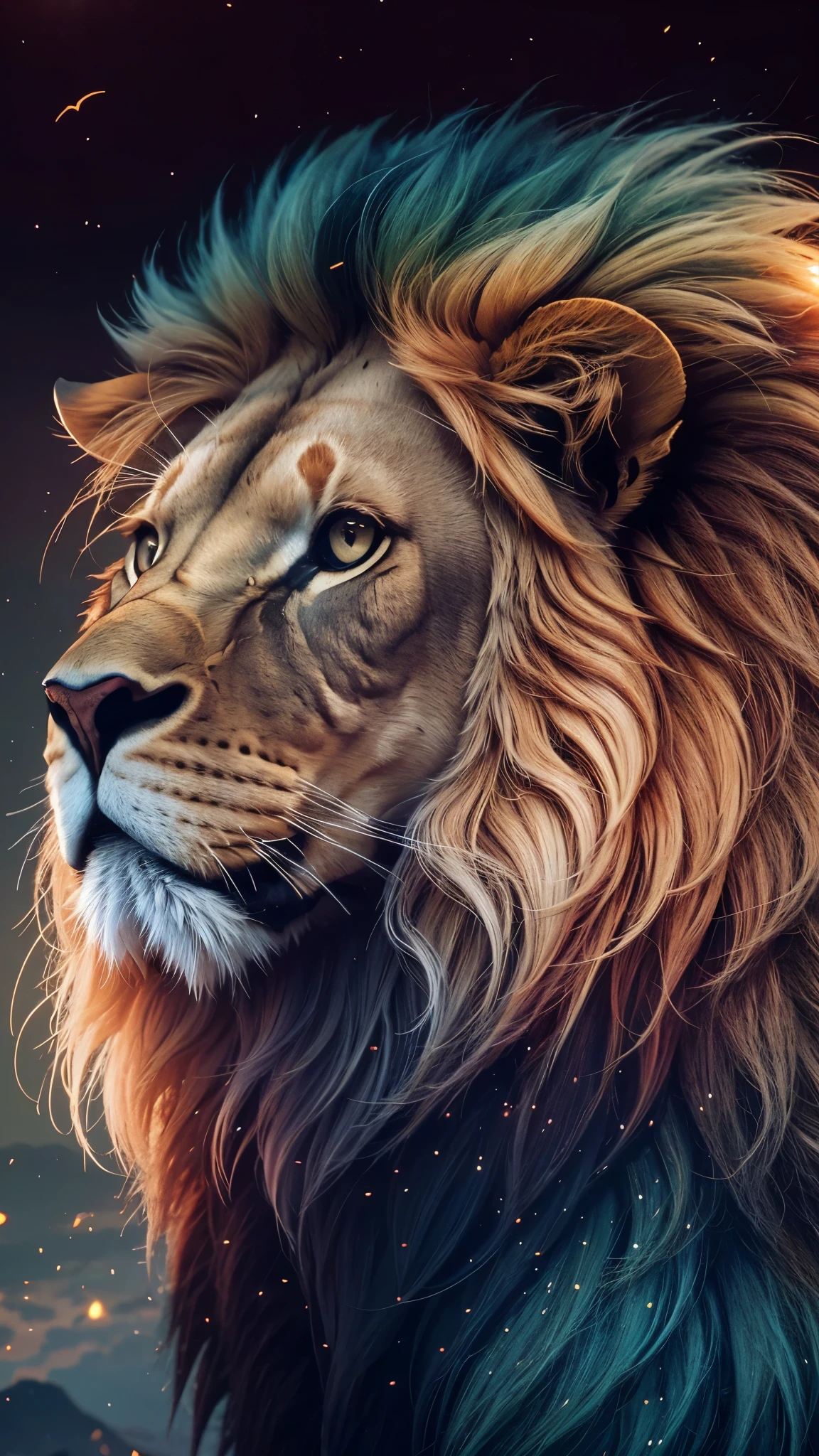 Lion, Divine Lion, naturais, Natureza, Natureza, Linda, renderizado, fotorrealista, UltraHD, 4k, texturasdetalhadas, thunders, sombras detalhadas, cores detalhadas, por do sol, sol se pondo, Sunset, Natureza Linda, Great Divine, por do sol, contraste detalhado, contraste realista, high resolution, cores detalhadas, fogo, eletricidade, divina criatura, 8k, Detailed Realistic, 16K, 8K, HD, contraste detalhado, contraste realista, high resolution, cores detalhadas, fogo, eletricidade, divina criatura, 8k, Detailed Realistic, Elegante,