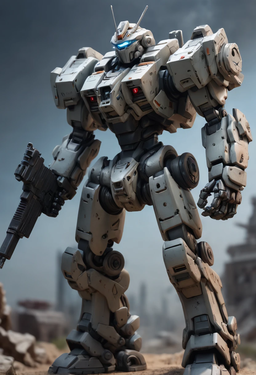 futuristic Mecha Warrior, Motion Blur, best composition, (best quality, masterpiece, Representative work, official art, Professional, Ultra high detail, 8k)