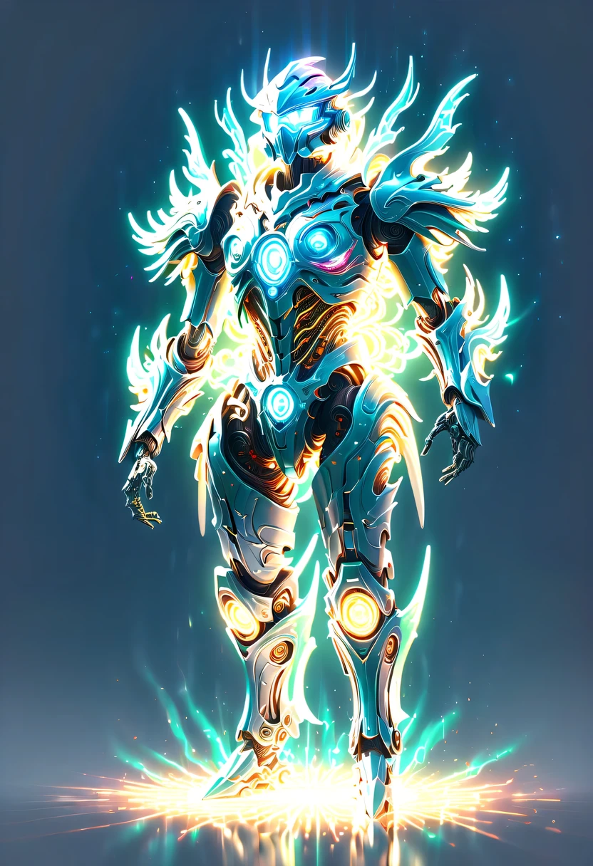 pastel tones,Light style,Comfortable and calm,nature,warm and cozy,garden,hyper detailed masterpiece,Dynamic,amazing quality,Floating super large ethereal warrior,,(Legendary Energy Light Warrior:1.5),future warrior,mechanical structure,Mechanical Warrior,liquid metal,Copper plate engraving,Sci-fi transparent ethereal warrior,Metallic,Retro cyberpunk,Surrealism,The Arthur effect, transparent body, Gradient translucent glass melt, Caustics, transparent glass texture, rainbow colors, Designed by Dietrams, simple, Shining with rich details, White background, industrial design, The studio lights up, c4d, Overclocked renderer, Clean shadows, 4K,cyberpunk,Holographic projection,fault art,mechanical aesthetics,neon lights,laser light,fluorescence,glow effect,liquid metal,Copper plate engraving,Unreal Engine
