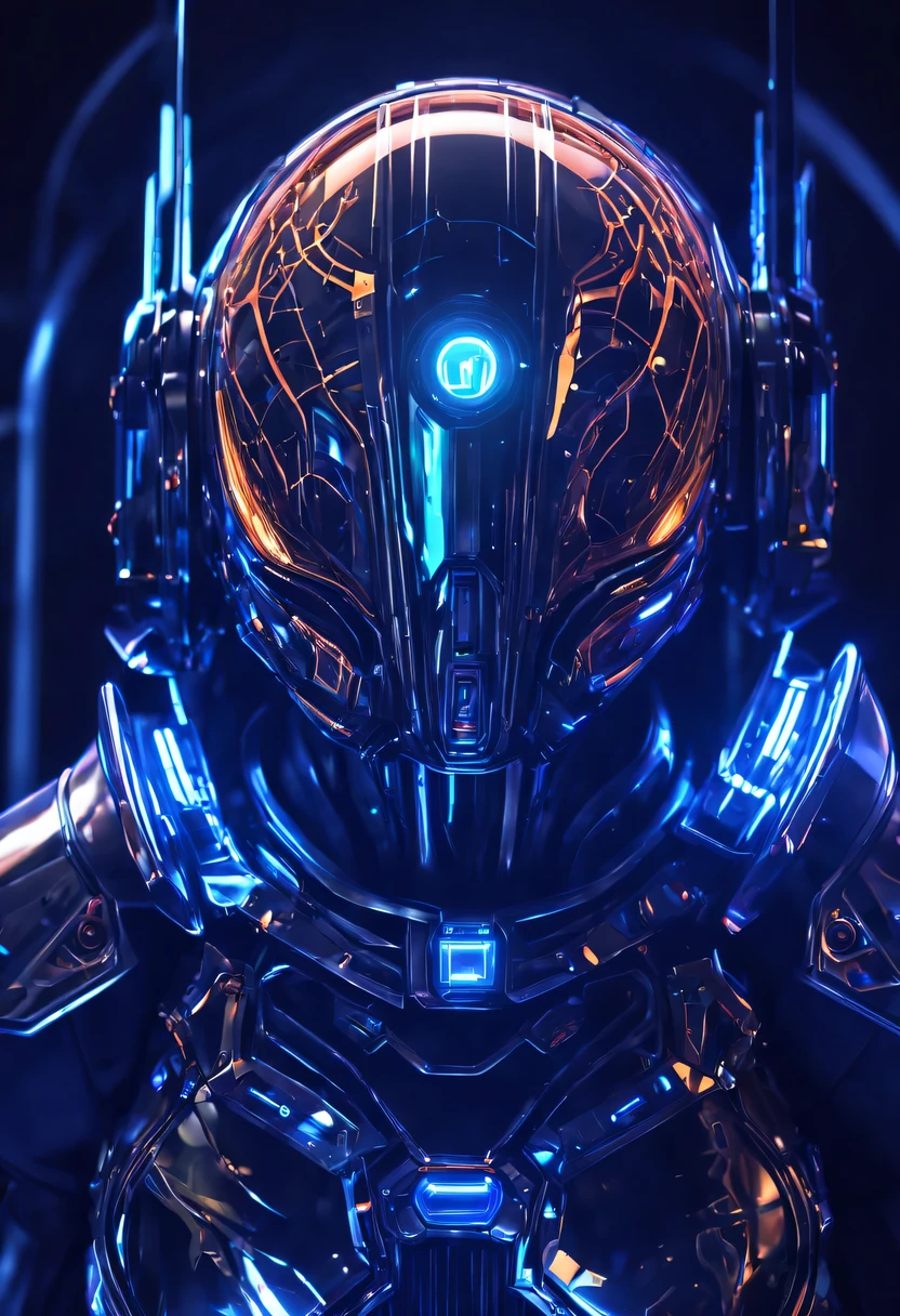 (Legendary Energy Light Warrior:1.5),Sci-fi transparent ethereal shield,future warrior,Mechanical Warrior,mechanical structure,cyberpunk,Holographic projection,fault art,mechanical aesthetics,neon lights,laser light,fluorescence,glow effect,liquid metal,Copper plate engraving,Unreal Engine