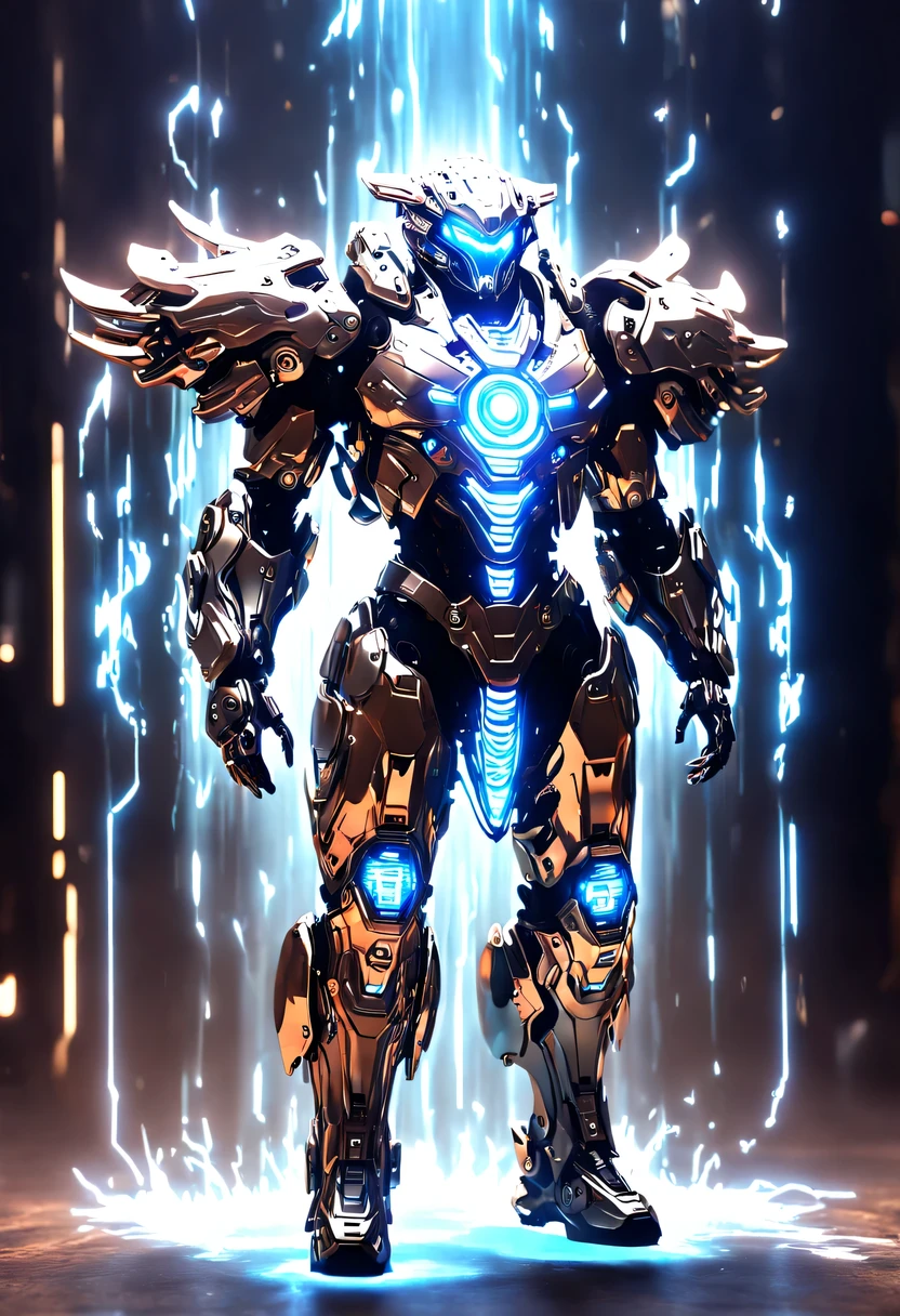 (Legendary Energy Light Shield:1.5),Sci-fi transparent ethereal shield,future warrior,Mechanical Warrior,mechanical structure,cyberpunk,Holographic projection,fault art,mechanical aesthetics,neon lights,laser light,fluorescence,glow effect,liquid metal,Copper plate engraving,Unreal Engine
