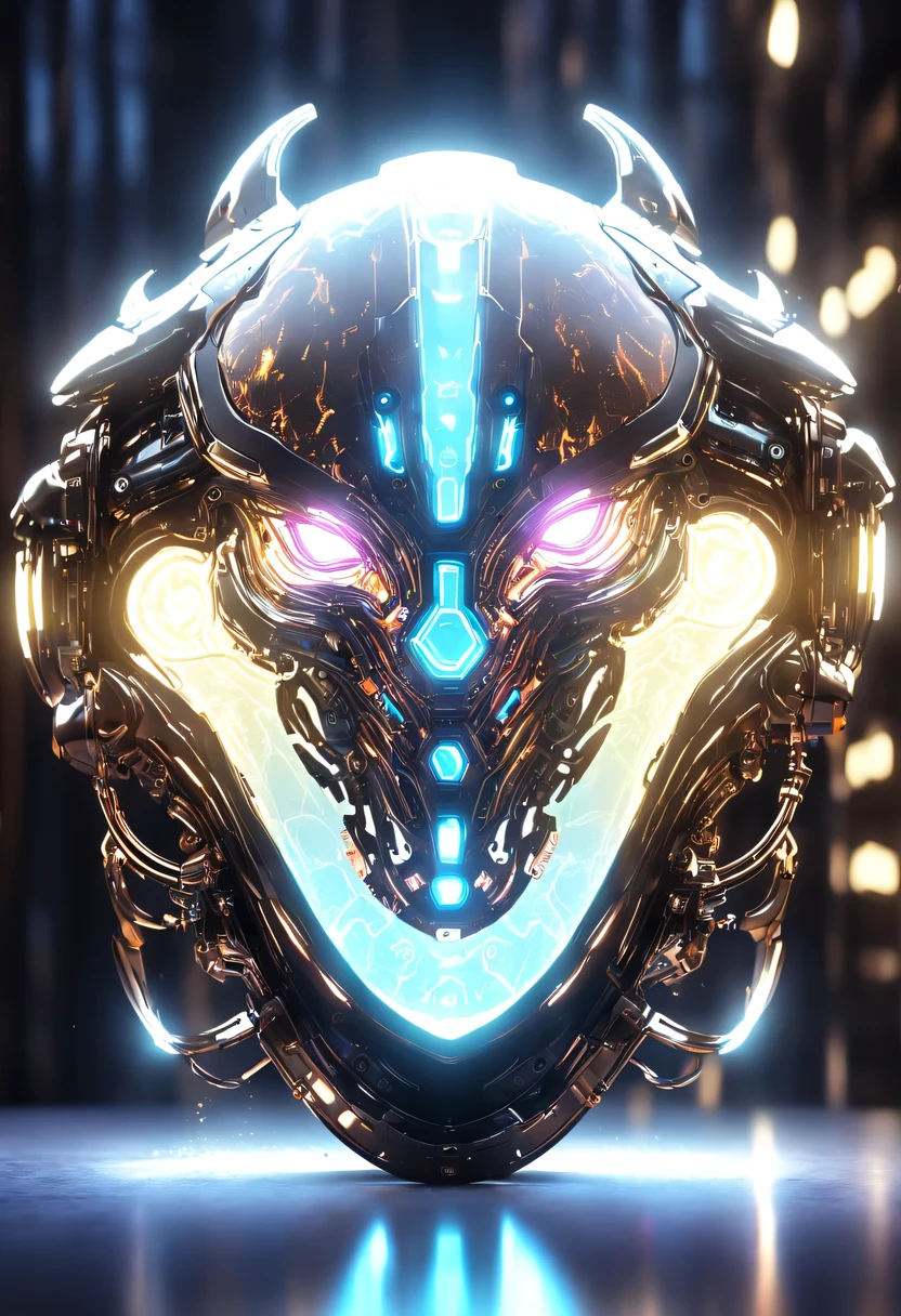 (Legendary Energy Light Shield:1.5),Sci-fi transparent ethereal shield,future warrior,Mechanical Warrior,mechanical structure,cyberpunk,Holographic projection,fault art,mechanical aesthetics,neon lights,laser light,fluorescence,glow effect,liquid metal,Copper plate engraving,Unreal Engine