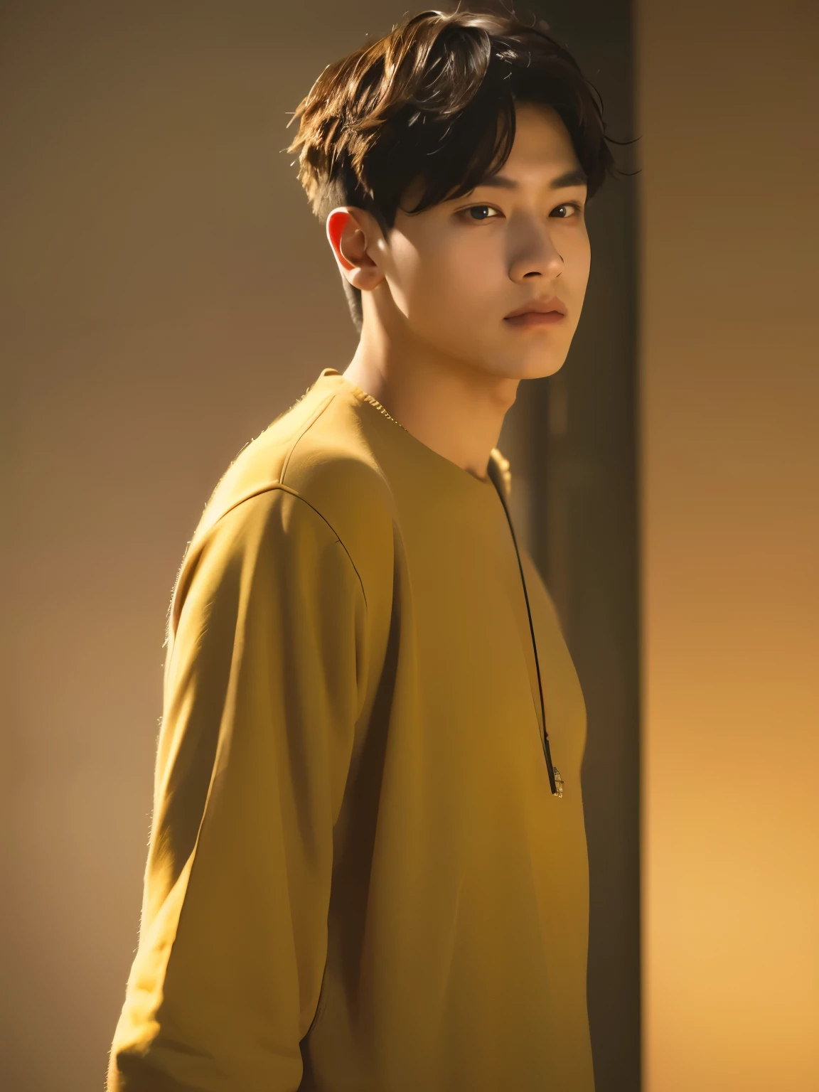 Best Quality,Masterpiece,Ultra High Resolution,(Realisticity:1.4),Original Photo,Cinematic Lighting,
1boy,upper body, realistic ear