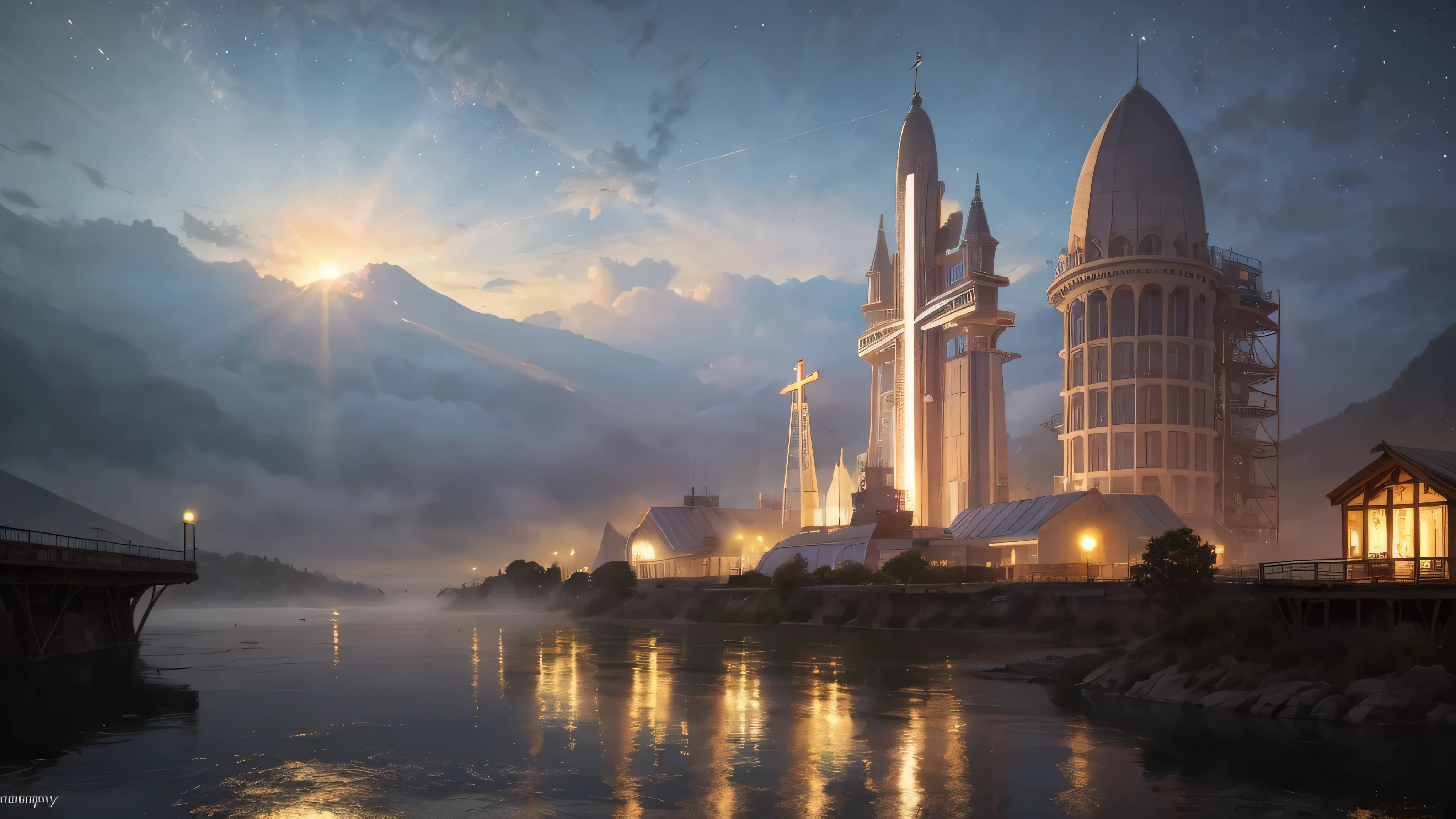 (masterpiece, best quality: 1.2),HD,Ultra-clear,8k,(high resolution),((low saturation)),wide angle,The giant space station of the future,(advanced),cloudy day,stellar,Light effect,greg rutkovsky,Unreal Engine,james gurney,Art Space Station,Highly detailed matte,bright color scheme,clean background,Far corner,(Futurism),gear,CG,,chip,Sea of glass,((cross)),redeem,Kingdom of God,Enlightenment,(Extreme Quality),visual feast,FOG,asymmetrical,shocking,big occasion,firefly,gem,sacred,gigantic fear,Under the weather,Beautifully,Parts accurate,wallpaper,(No more than three colors),epic,Thank God,pray,epic,(extreme lines),arms,sacred的灵魂,(mechanical aesthetics),perfect composition,An Astonishing,Heaven,No exaggeration,beautiful,advanced的颜色,(white),castle,footsteps,black hole,(advanced感),niche aesthetic,(architecture),spaceship,attack,white调,Unique,mountains and rivers,golden section,Proportion,nature,grand,fibonacci sequence,