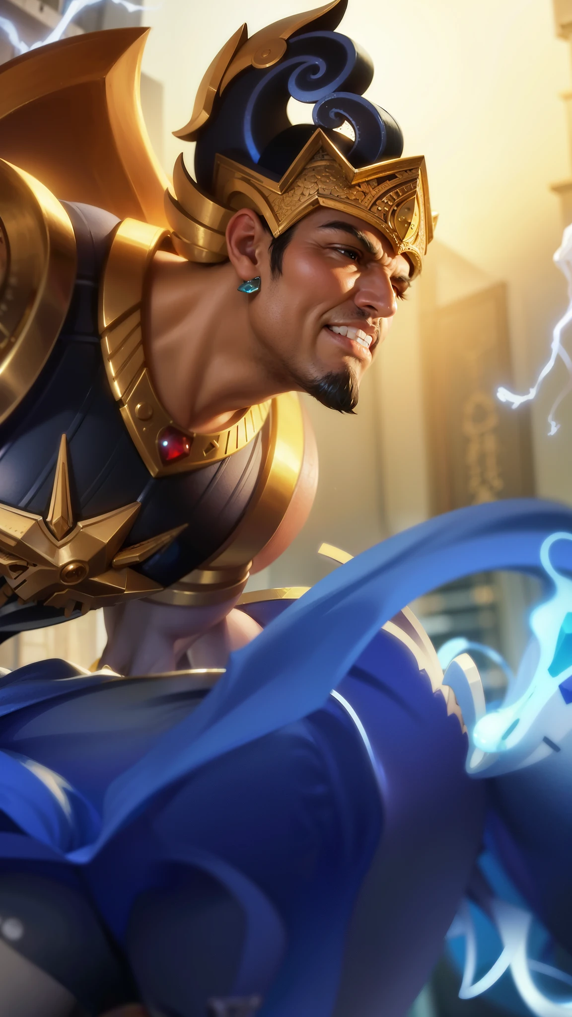 (Intricate Details, Masterpiece, Best Quality, High Resolution, 8k), (1man), (male:1.2), mature, dandy face, finely detailed eyes and face, toned body, masculine appeal, commanding presence, hot stud, bulging biceps and triceps, well-developed quadriceps and hamstrings, light skin, burgundy straight layered bangs hair, aquamarine eyes, ornate details, portrait, solo, half shot, looking down, detailed background, detailed face, (cogpunkai, cogpunk theme:1.1), tech-mage, [magic|technology], melding of spellcraft and advanced technology, intricate [spellcasting clothes|mechanical gear], gear shaped glyphs, ancient crystals, [gears|ancient spell], floating particles, [innovative|enchanting] aura, high tech vehicle in background, , finely detailed background, Depth of Field, VFX
