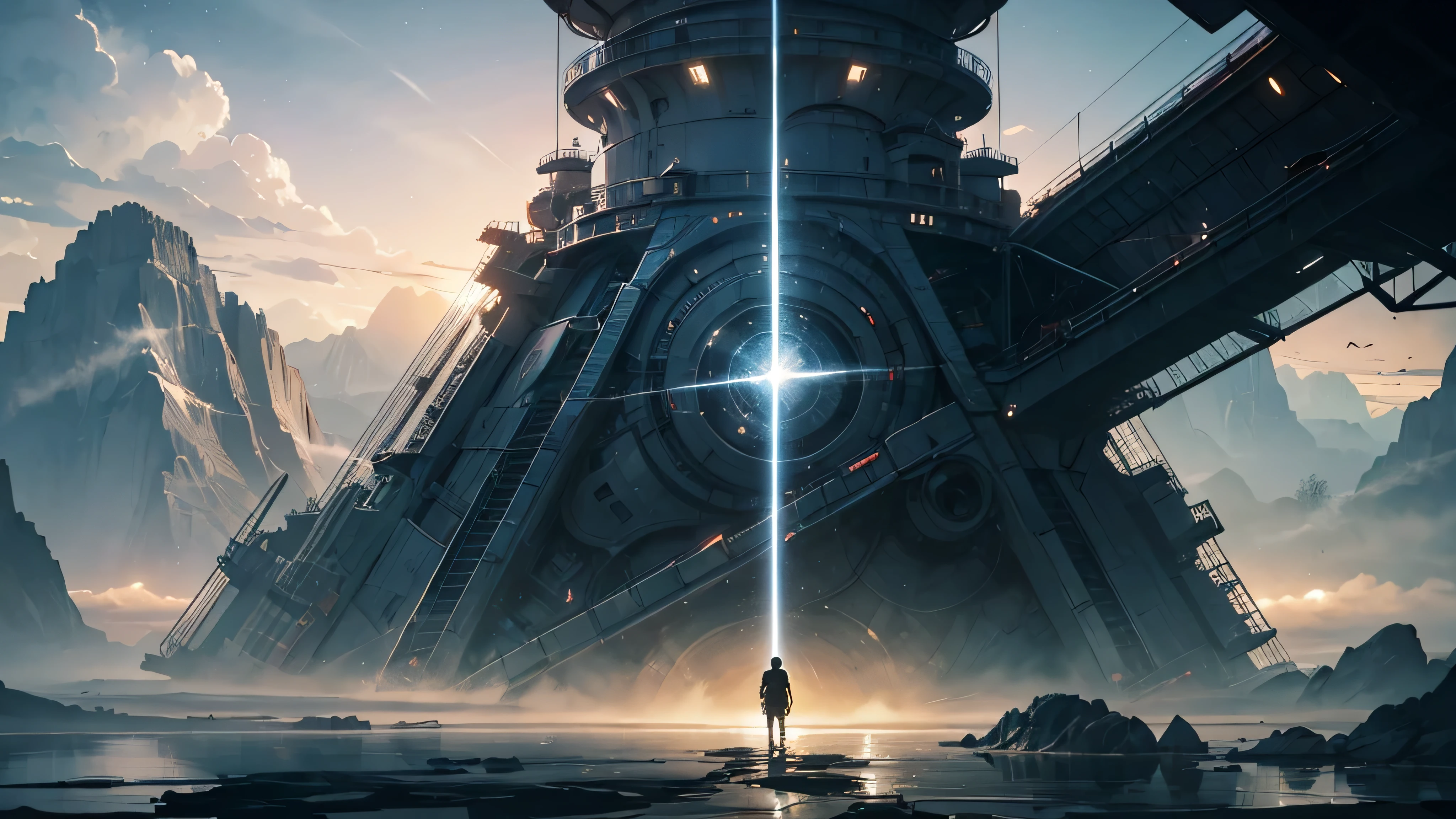 (masterpiece, best quality: 1.2),HD,Ultra-clear,8k,(high resolution),((low saturation)),wide angle,The giant space station of the future,(advanced),cloudy day,stellar,Light effect,greg rutkovsky,Unreal Engine,james gurney,Art Space Station,Highly detailed matte,bright color scheme,clean background,Far corner,(Futurism),gear,CG,,chip,Sea of glass,((cross)),redeem,The kingdom of God,Enlightenment,(Extreme Quality),visual feast,FOG,asymmetrical,shocking,big occasion,firefly,gem,sacred,gigantic fear,physical discomfort,beautifully,Parts accurate,wallpaper,(No more than three colors),epic,Thank God,pray,epic,(extreme lines),arms,sacred的灵魂,(mechanical aesthetics),perfect composition,An Astonishing,Heaven,No exaggeration,beautiful,advanced的颜色,(white),castle,Footsteps,black hole,(advanced感),niche aesthetic,(architecture),spaceship,attack,white调,Unique,mountains and rivers,golden ratio,nature,grand,fibonacci sequence,plant,nature,