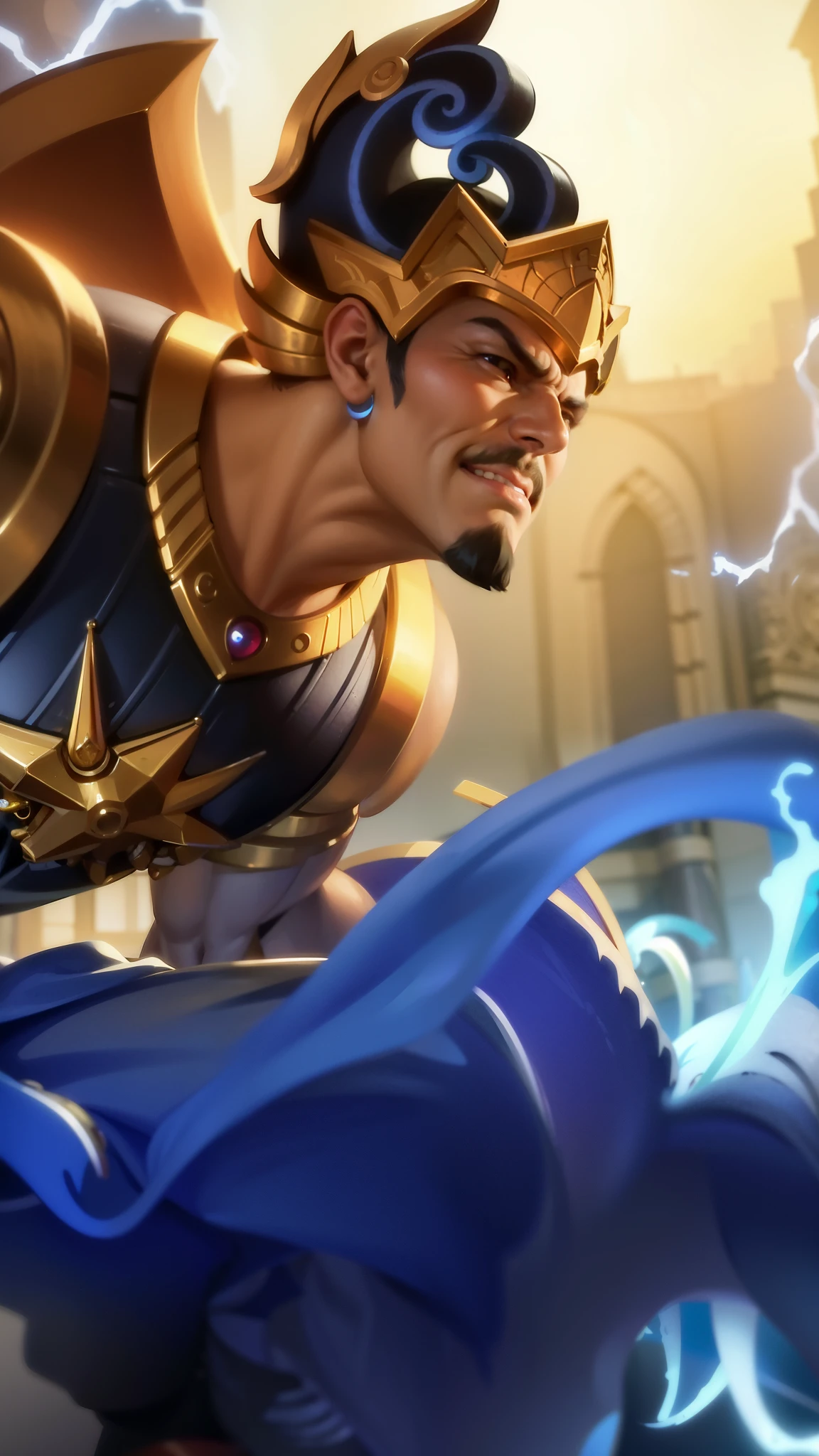 (Intricate Details, Masterpiece, Best Quality, High Resolution, 8k), (1man), (male:1.2), mature, dandy face, finely detailed eyes and face, toned body, masculine appeal, commanding presence, hot stud, bulging biceps and triceps, well-developed quadriceps and hamstrings, light skin, burgundy straight layered bangs hair, aquamarine eyes, ornate details, portrait, solo, half shot, looking down, detailed background, detailed face, (cogpunkai, cogpunk theme:1.1), tech-mage, [magic|technology], melding of spellcraft and advanced technology, intricate [spellcasting clothes|mechanical gear], gear shaped glyphs, ancient crystals, [gears|ancient spell], floating particles, [innovative|enchanting] aura, high tech vehicle in background, , finely detailed background, Depth of Field, VFX