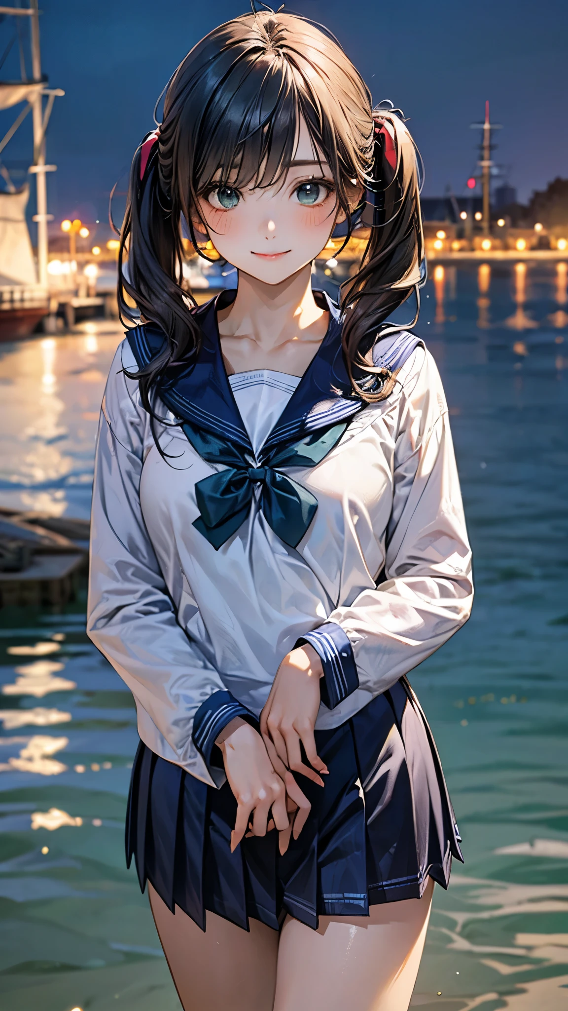 Arab asian woman in sailor suit posing for photo, Anime girl cosplay, Anime Cosplay, cosplay foto, professional cosplay, realistic cosplay, Cosplay, Sailor Uniform, real life anime girl, full-cosplay, Sailor Moon Style, cosplayer, by Sailor Moon, Ayaka Cosplay, publicity cosplay, sailormoon. Beautiful, loose coat collar sailor uniform