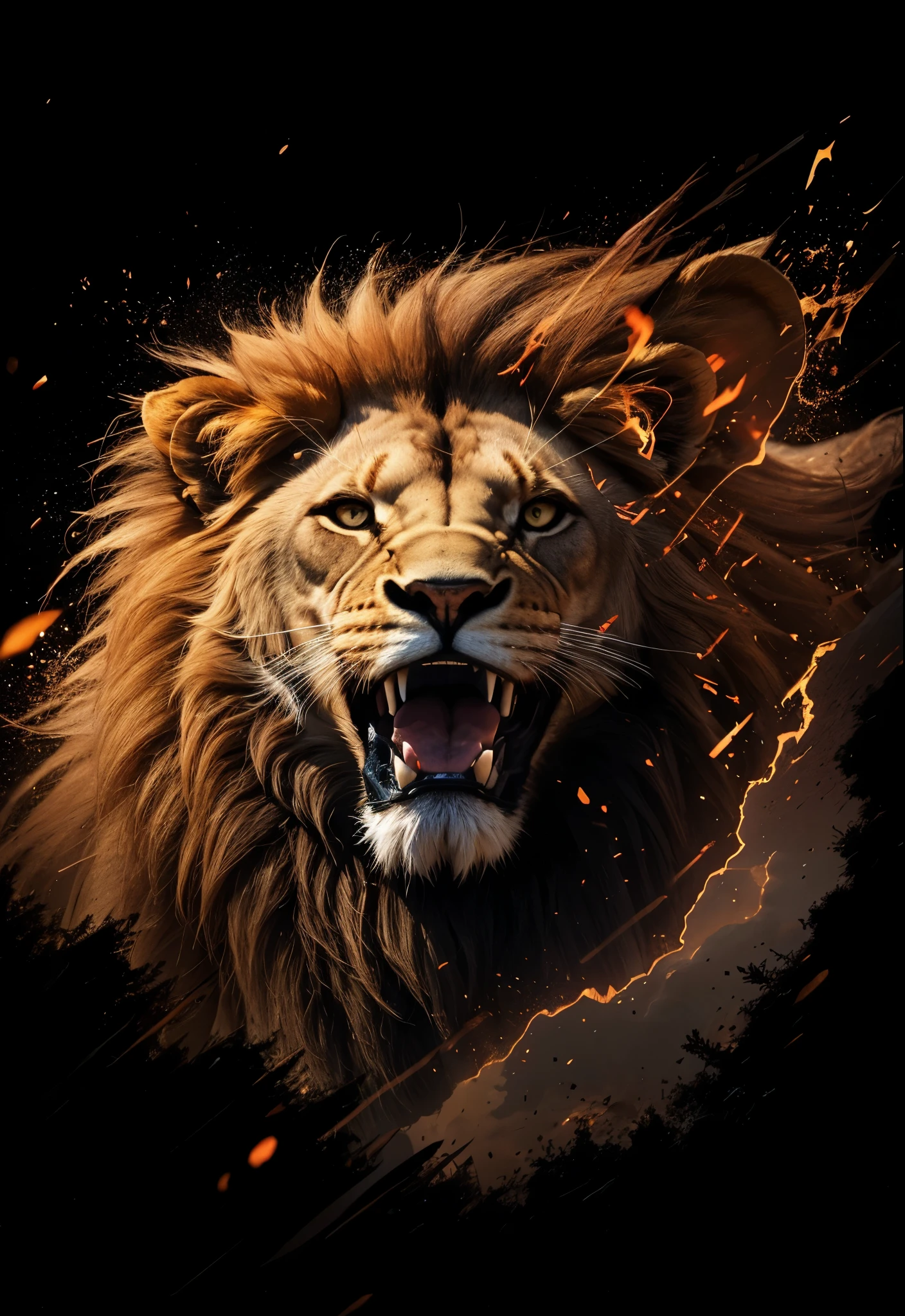 Lion, Divine Lion, naturais, Natureza, Natureza, Linda, renderizado, fotorrealista, UltraHD, 4k, texturasdetalhadas, thunders, sombras detalhadas, cores detalhadas, por do sol, sol se pondo, Sunset, Natureza Linda, Great Divine, por do sol, contraste detalhado, contraste realista, high resolution, cores detalhadas, fogo, eletricidade, divina criatura, 8k, Detailed Realistic, 16K, 8K, HD, contraste detalhado, contraste realista, high resolution, cores detalhadas, fogo, eletricidade, divina criatura, 8k, Detailed Realistic, Elegante,