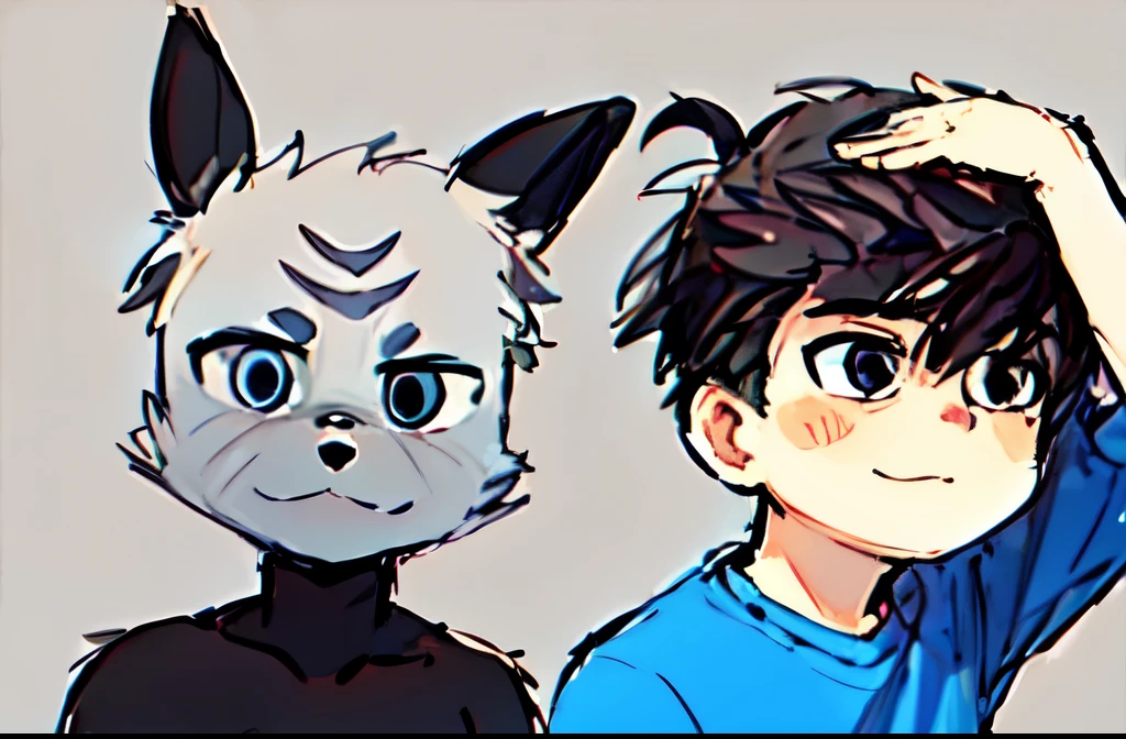 boy, asian boy, furry, (((Sketch))), 