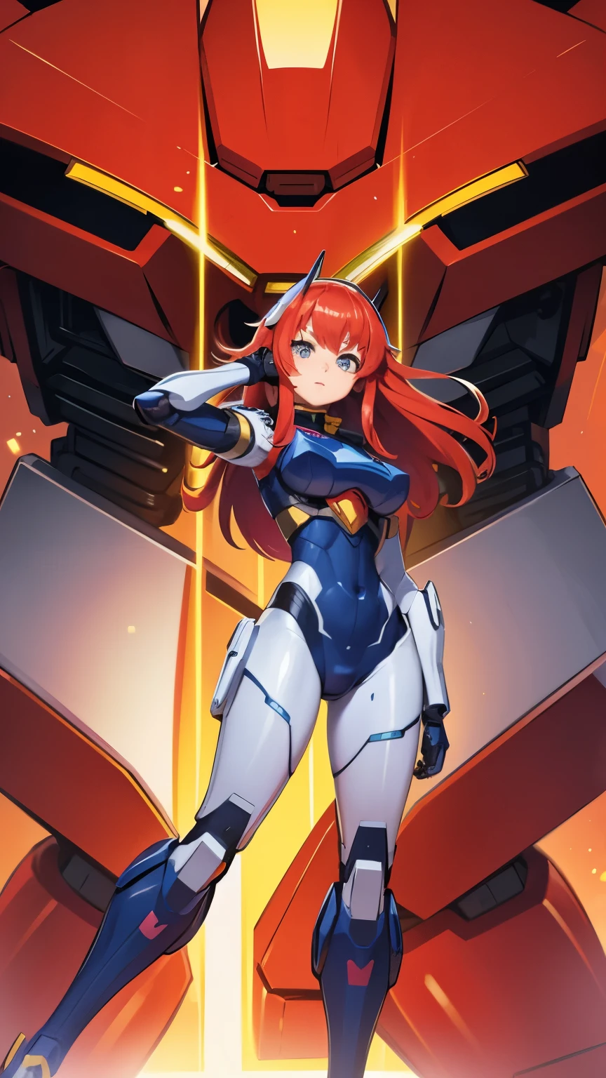 A female mecha warrior who looks like a human