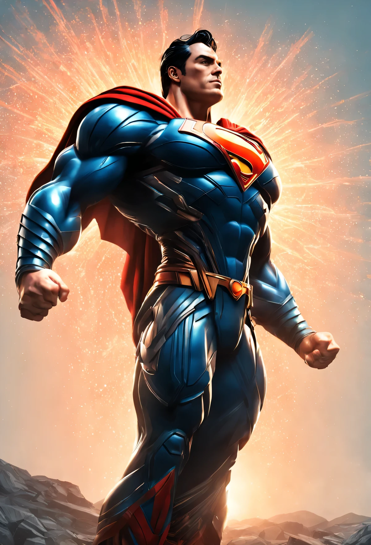 superman wallpapers hd superman wallpapers hd wallpapers hd wallpapers, superman emerging from the sun, fractal thunder dan mumford, experimental supersoldier, superman pose, glowing in power, dc comics art style, superman, dan mumford. octane render, ultra instinct, super hero art, inspired by Rob Liefeld, super power, dan mumford. 8 k octane render, epic comic book style