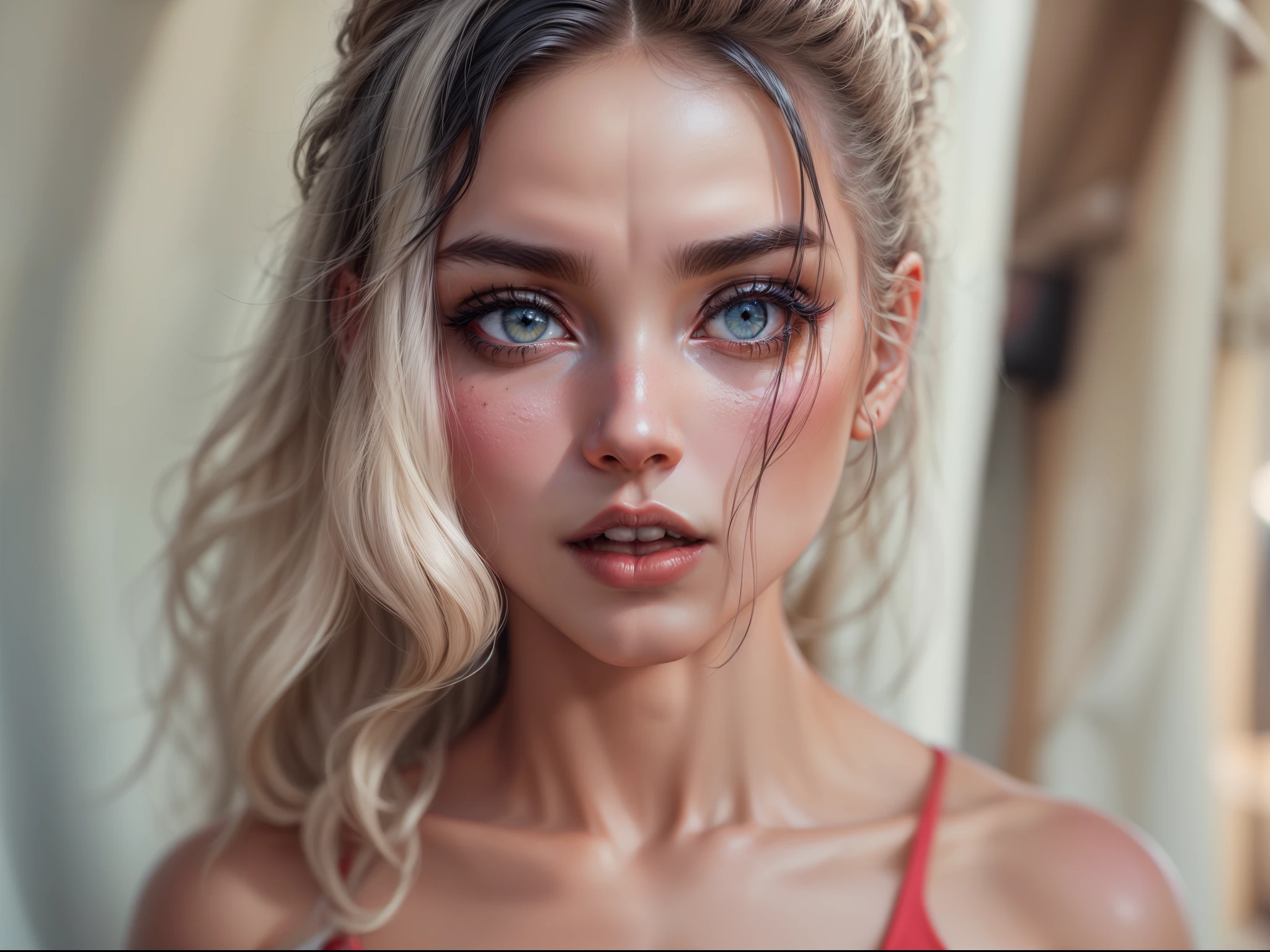 Close up de europeia de 25 anos, .......RAW, mulher bonita, olhos azuis, semi-open strawberry lip, (cabelo curto preto), ((rosto detalhado)), ((detailedfacialfeatures)), (pele fina detalhada), pale skinned, (cor fria), reflexo, (masterpieceShot com Canon EOS R5 (detalhe) (Fotos realistas) (detalhes detalhados) mola a 50mm | | | | | |, F/2.8, HDR, (8k) (papel de parede) (cinematic lighthing) (lighting dramatic) (foco nítido) (complexo), fotografia .......RAW, fotografia .......RAW, fotografia gigachade, camera pose, black latex, 8k UHD, DSLR, de alta qualidade, grain movie, Fujifilm XT3, Film Stock Photo 4 Kodak Portra 400 Camera F1.6 Rich Colors Lenses Ultrarealistic Textures Dramatic Lighting Unreal Engine Art Station Trends Cinestill 4B8r3B4p7yhRXuBWLqsQ546WR43cqQwrbXMDFnBi6vSJBeiF8tPW85a7r7DM961Jvk4hdryZoByEp8GC8HzsqJpRN4FxGM9mess, Muscles, Veias Estouradas, Contas, (( Vestido sexy preto)),