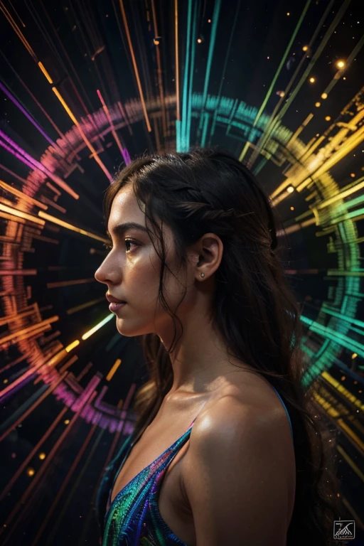 (best quality,4k,8k,highres,masterpiece:1.2),ultra-detailed,(realistic,photorealistic,photo-realistic:1.37),vibrant colors,psychedelic/funky art style,dreamy atmosphere,album cover inspiration,multi-colored rays of light,abstract patterns and textures,silhouette of a man,man with shoulder-length long hair,surreal background
-abstrata capa de album psicodelico, muitas cores e raios de luz colorida (psychedelic album cover, many colors and colorful rays of light):
In this vibrant and mesmerizing artwork, an abstract psychedelic album cover comes to life. The composition bursts with a riot of vivid colors and multi-colored rays of light that create a dazzling display. The scene is filled with abstract patterns and textures, giving it a surreal and dreamlike quality.
-silhueta de um homem (silhouette of a man):
In the center of the artwork, a striking silhouette of a man in profile stands tall. His posture exudes confidence and mystery. The silhouette is meticulously detailed, capturing every contour and shape of his body. The focus is on showcasing the man's strong and captivating presence.
-homem em silhueta com cabelos longos até o ombro (man with shoulder-length long hair):
The man in the silhouette has long, flowing hair that cascades down to his shoulders. The hair adds a touch of elegance and ethereal beauty to his overall appearance. Every strand is meticulously rendered, capturing the movement and texture of the flowing locks.
-fundo de alucinaçoes (surreal background):
The background of the artwork is a captivating display of hallucinations and dream-like imagery. It is a surreal and fantastical realm where reality blends with the imagination. The colors and shapes in the background create a sense of otherworldliness and invite viewers to get lost in the depths of their own thoughts.
The overall quality of the artwork is of the highest standard, boasting 4K or even 8K resolution. Every detail is meticulously rendered, resulting in an ultra-detailed and visually stunning masterpiece. The realistic and photorealistic approach brings the artwork to life, making it feel almost tangible. The use of vibrant colors adds an extra layer of intensity and vibrancy to the piece. The art style draws inspiration from psychedelic and funky aesthetics, immersing viewers in a visually captivating experience. The color palette is carefully chosen to create a specific mood and atmosphere, enhancing the overall impact of the artwork. The lighting in the scene is carefully crafted, with rays of colorful light illuminating the silhouette of the man and adding to the dreamy atmosphere of the artwork.