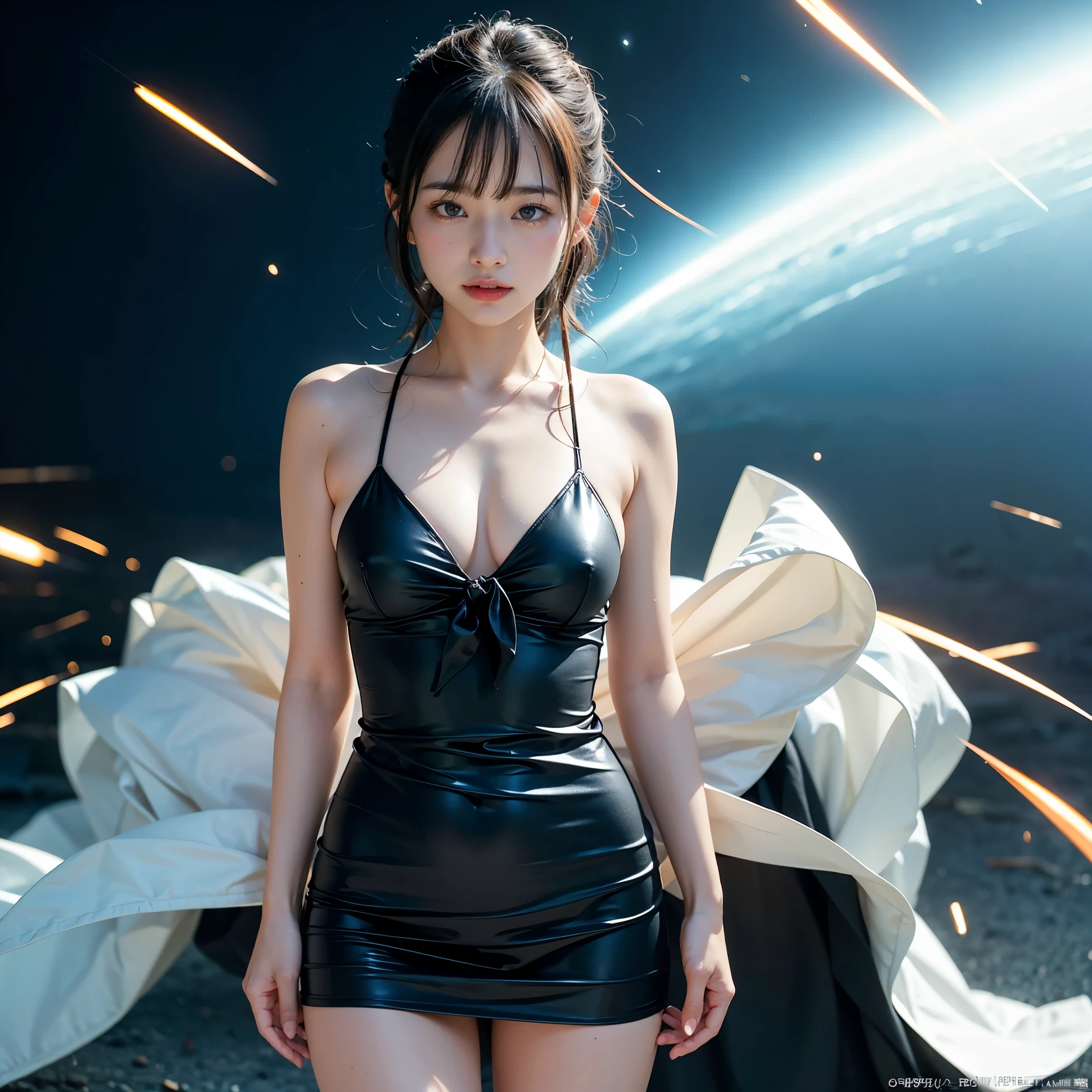 全naked、cute nipples、embarrassing、detailed face、fine hands、fine legs、(debris flies, highest quality:1.2), 8K, official art, chest、cute、wearing a suit、chestが見える、 planet, trending on cgstation, 太陽系外planet, official art, mar planet, Sakimi-chan, Five Fingers Photos'body of, Full body Esbian、beauty of suit、cool look、 (masterpiece) (highest quality) (become familiar with) (8K) (movie lighting) (sharp focus) (complicated)black hair、14 years old、小さいchest、laughter、incredibly stupid, (beautiful girl, cute face, turn back, gold ornaments in hair、naked、chestのクローズアップ, gardenia, Viola family, space , looking at the viewer, film grain, chromatic aberration, オッパイsharp focus, face light, dynamic lighting, cinematic lighting, become familiar withな目と顔, (gray tie、1 part:1.2)