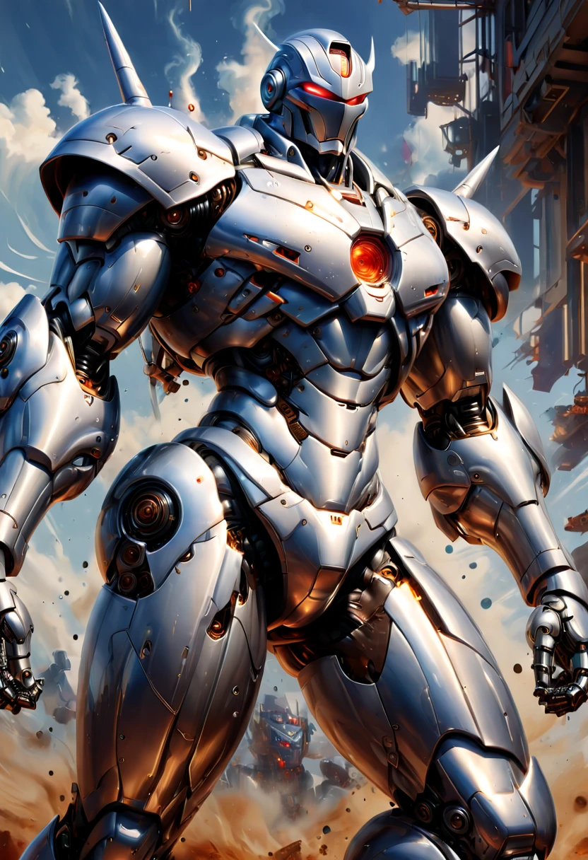 legendary Mecha, by Alex Ross, best quality, masterpiece, Ultra high detail, 8k