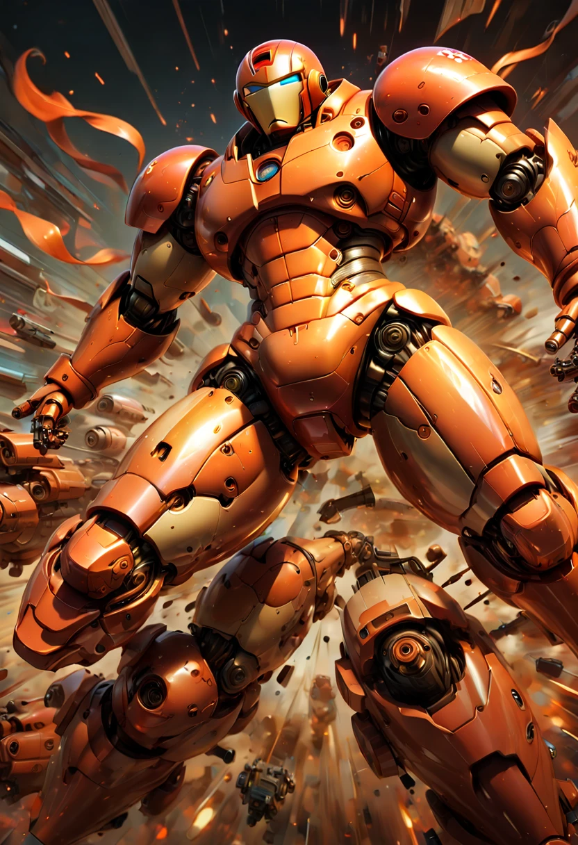 Mecha by Satoshi Kon, Motion Blur, best composition, (best quality, masterpiece, Representative work, official art, Professional, Ultra high detail, 8k)
