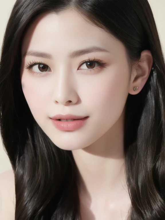 (realistic、masterpiece、Best Quality、8K、highres、high resolution:1.3)、1 girl、Big breasts、white bikini、looking at viewers、super fine face and eyes、long hair、 exposed cleavage、upper body、