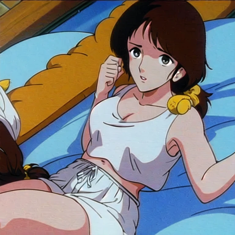 (((asakura minami:1.3))),((masterpiece)),((highest quality)),Super detailed,(thin entire outline),enlightenment,explicit,((1girl,solo)),black hair,medium hair,black eyes,small nose,perfect body,beautiful body,beautiful character design,perfect eyes,perfect face,pov,((happy smile)),small open mouth,(enjoy,having fun:1.2),entp,perspiration,wallpaper,ultra high resolution,8k,photo shoot,(beautiful large breast:1.2),beautiful legs,perfect feet,beautiful skin,fair skin,smooth skin,official style,official art,make a screen cap,outdoor,(summer beach),sunshine,bright lighting,white bikini,(extremely micro small bikinis:1.2),(protruding nipples,crotch groove,Red cheeks,:1.2),((on beach chair)),wide spread legs,(peace sign:1.2),