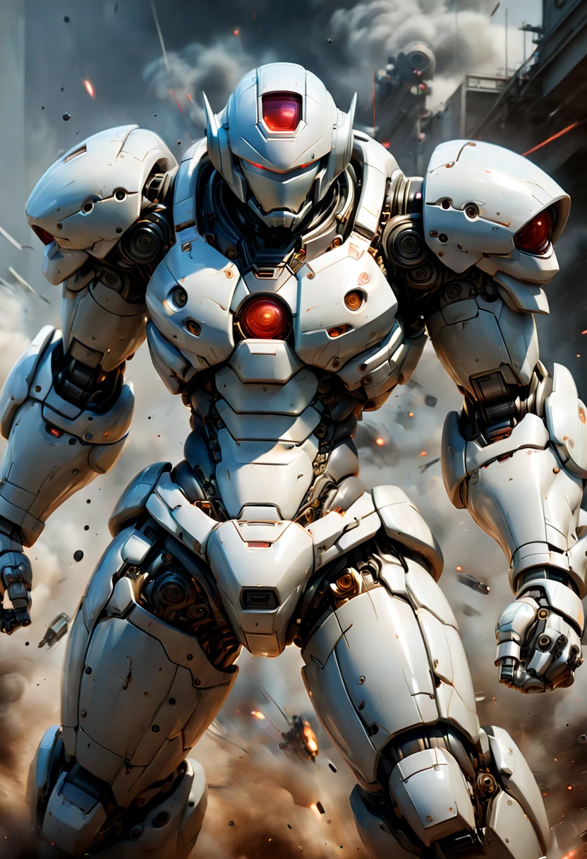 Mecha by Naoki Urasawa, Motion Blur, best composition, (best quality, masterpiece, Representative work, official art, Professional, Ultra high detail, 8k)