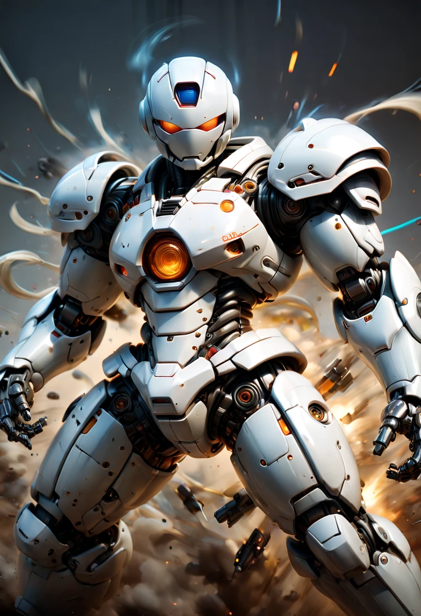 Mecha by Yoshitomo Nara, Motion Blur, best composition, (best quality, masterpiece, Representative work, official art, Professional, Ultra high detail, 8k)