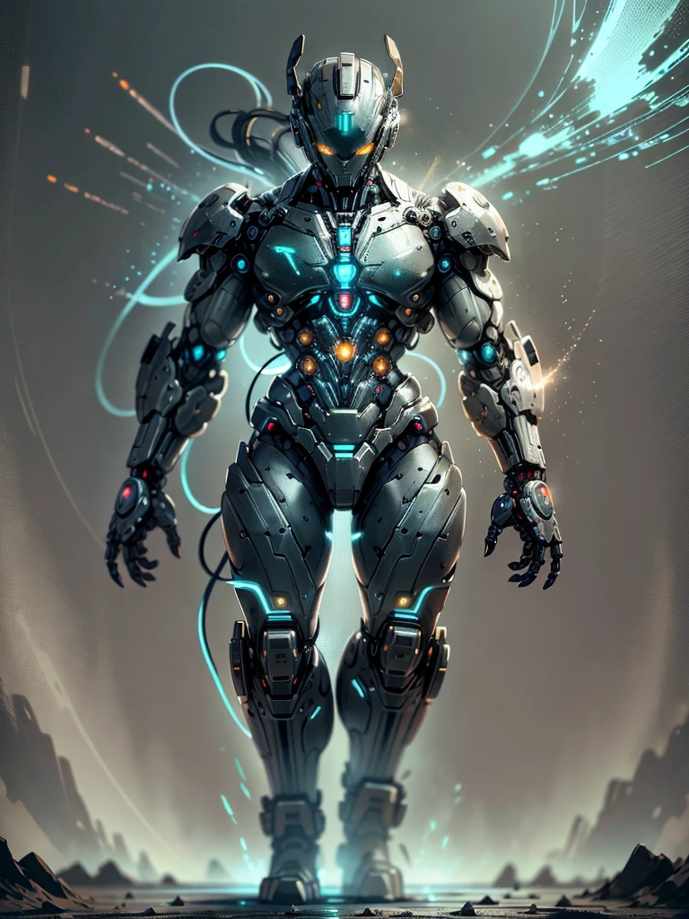 （Full body image），cyberpunk characters，middle，(A futuristic sci-fi warrior wearing a white mechanical suit lies on his side in the snow，Holding a high-tech sniper rifle to aim at the target，Made of vibranium，Fine machinery，electric wire，gear，Luxurious texture，White hood，mask，White camouflage uniform，Blue glowing goggles，mask），heavy snow，in the forest，snowfield，（global illumination、Ray tracing、human development report、Unrealistic rendering、Rational design、masterpiece、best quality、ultra high definition、light）