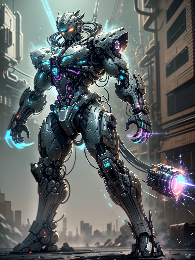 （Full body image），cyberpunk characters，middle，(A futuristic sci-fi warrior wearing a white mechanical suit lies on his side in the snow，Holding a high-tech sniper rifle to aim at the target，Made of vibranium，Fine machinery，electric wire，gear，Luxurious texture，White hood，mask，White camouflage uniform，Blue glowing goggles，mask），heavy snow，in the forest，snowfield，（global illumination、Ray tracing、human development report、Unrealistic rendering、Rational design、masterpiece、best quality、ultra high definition、light）