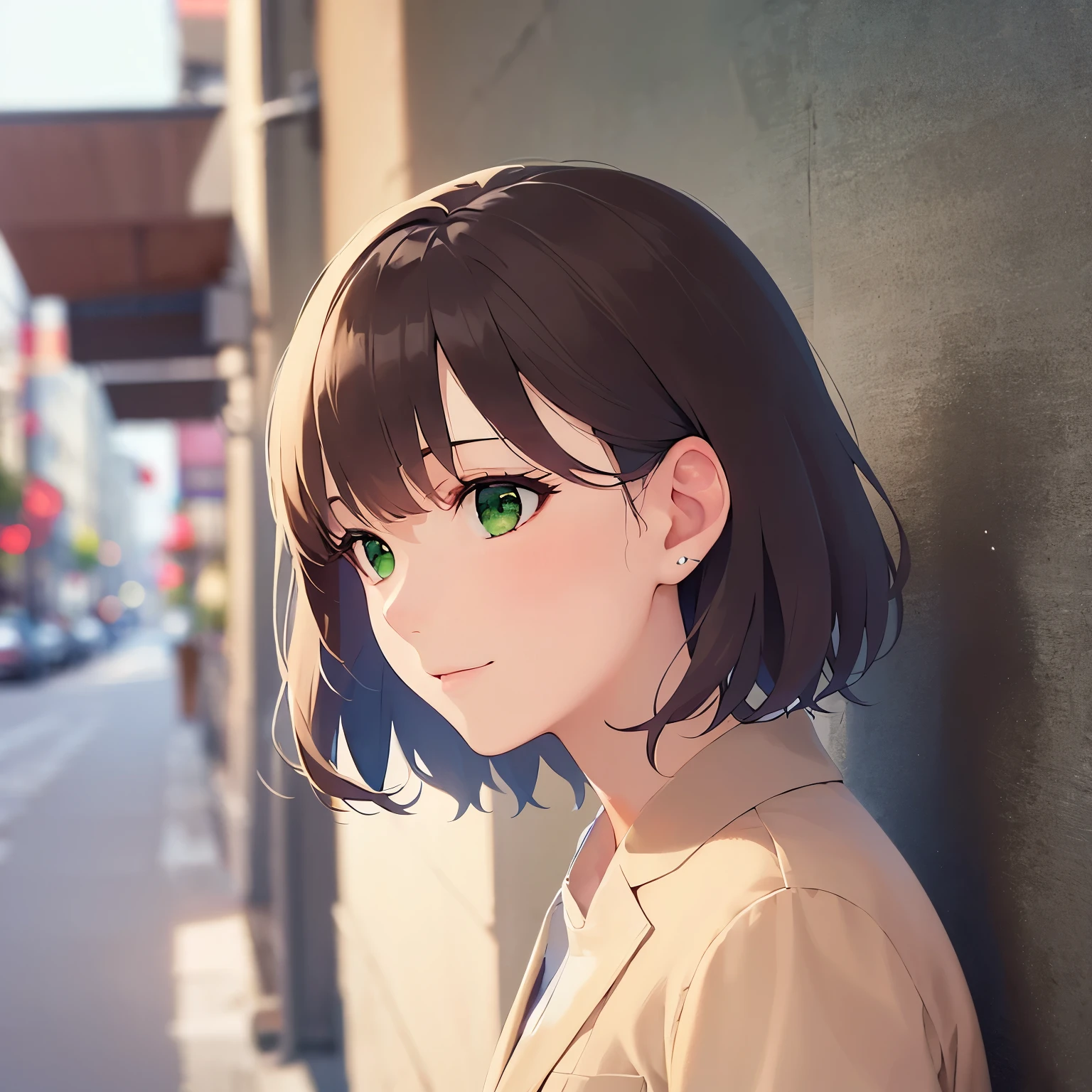 wearing a white shirt
