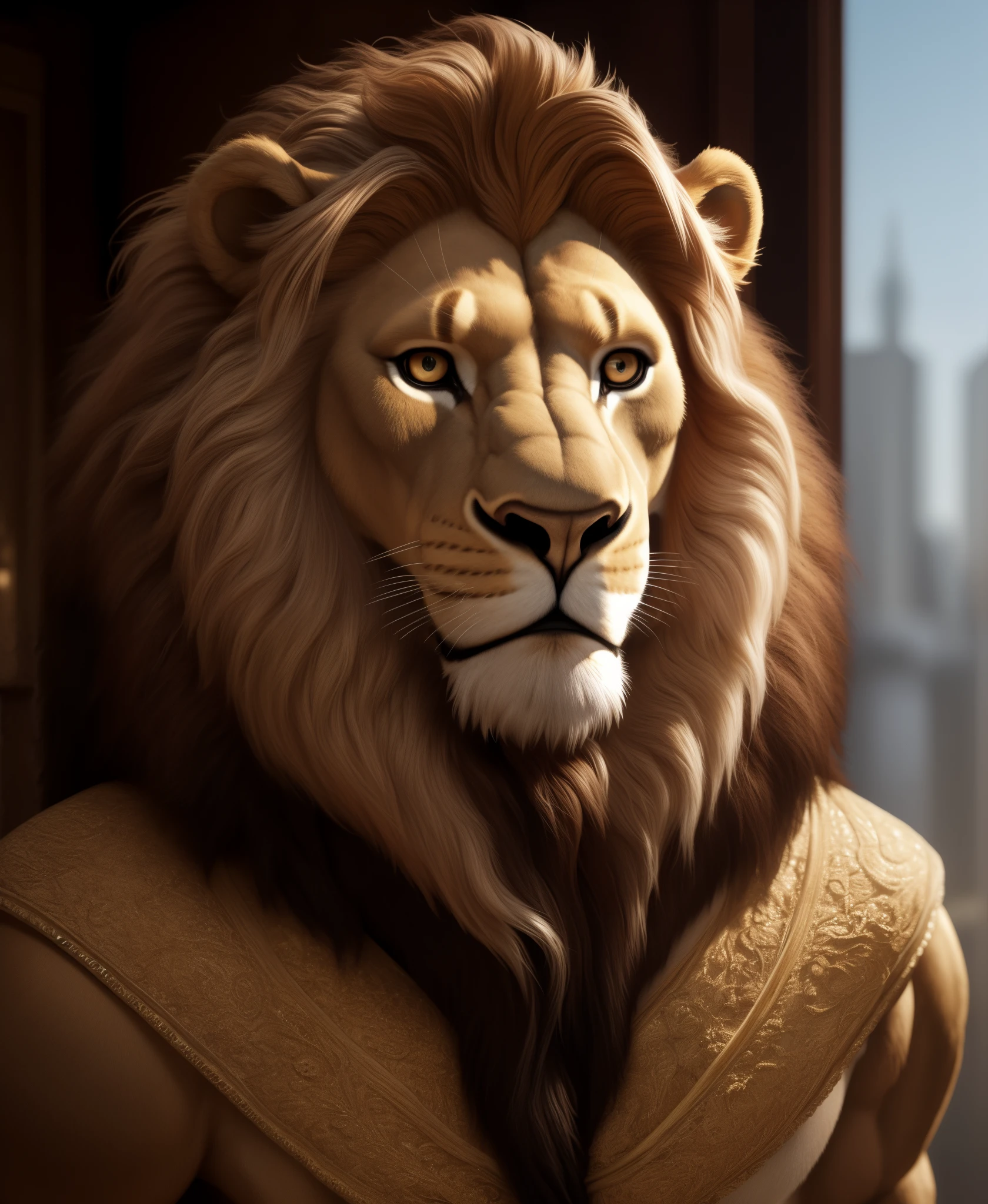 Lion, anthro, intricate_detailed