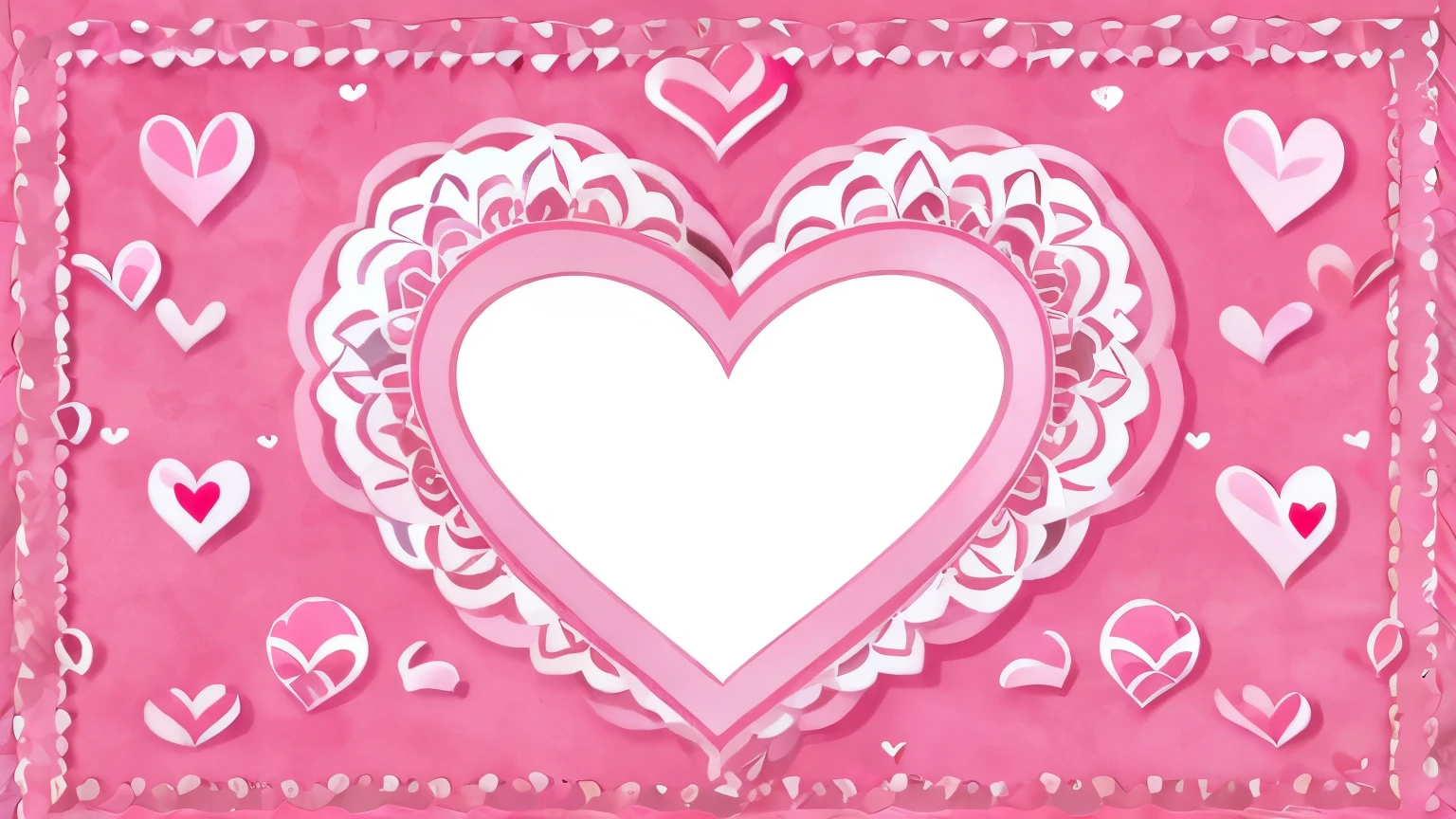 pink background, paper texture, hearts