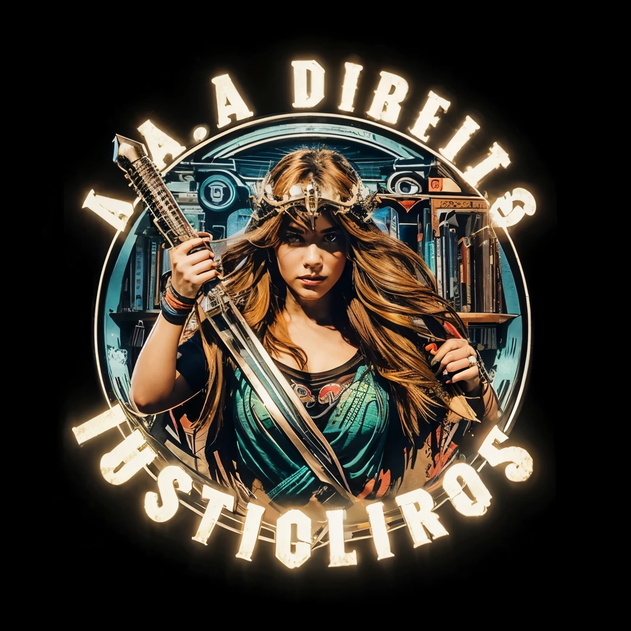 MAKE A DOUBLE-SIDED T-SHIRT WITH THE THEME OF THIS PHOTO USING THE SAME LIGHT AND STRONG COLORS AS THE IMAGE TO BE USED BY ATLÉTICA DO DIREITO