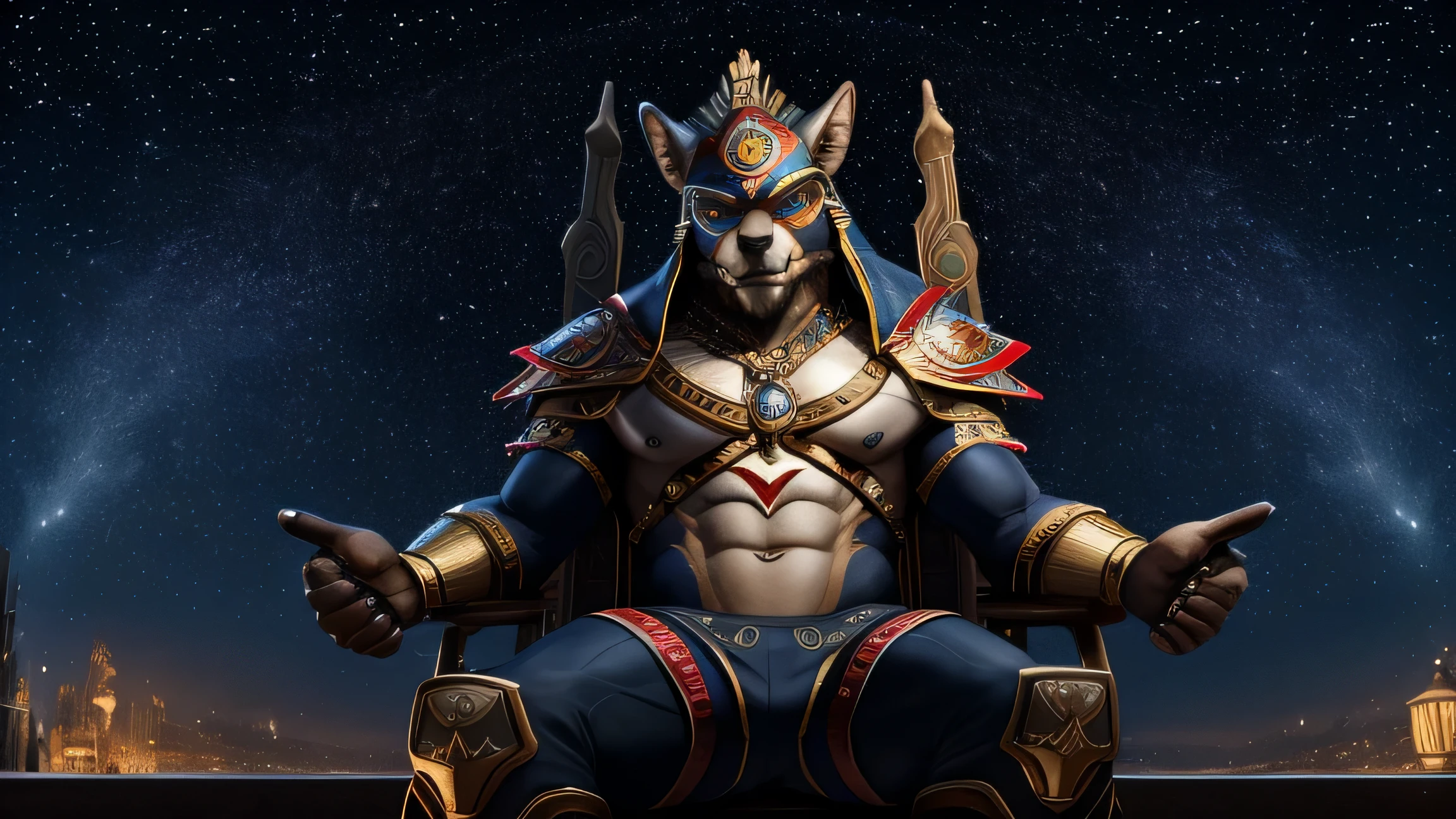 Mientras te pones en la piel de un poderoso guerrero azteca, his body covered in intricate designs, Las estrellas de arriba parecen alinearse a tu favor. The swirling galaxies in the background only add to your aura of strength and determination.. What kind of profession do you have in this world??

