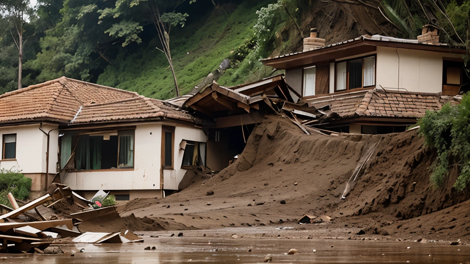 a landslide hit the house