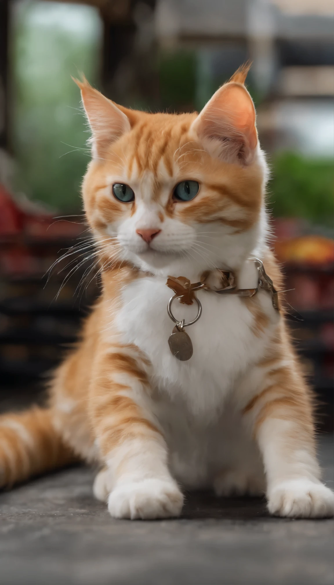 cat&#39;s eyes, Muscular cat, white shirt, overalls, supermarket, Inside the store, Add fish and steal the fleeing fish, Arrested by the police and handcuffed by Kenket, (sharp focus, masterpiece, 8K, intricate artwork, very detailed, high detail)