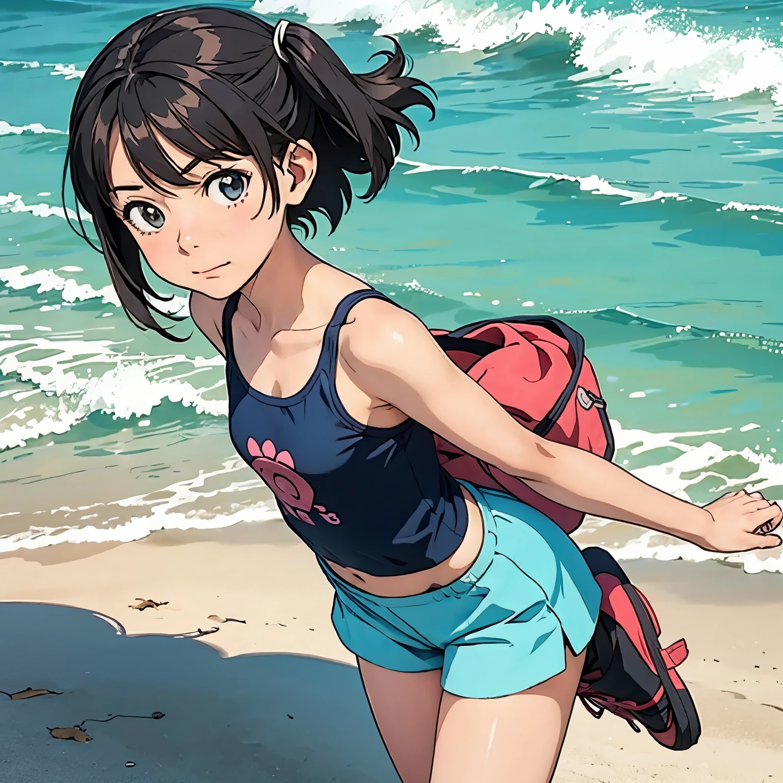 make anime girls wear beach clothes
