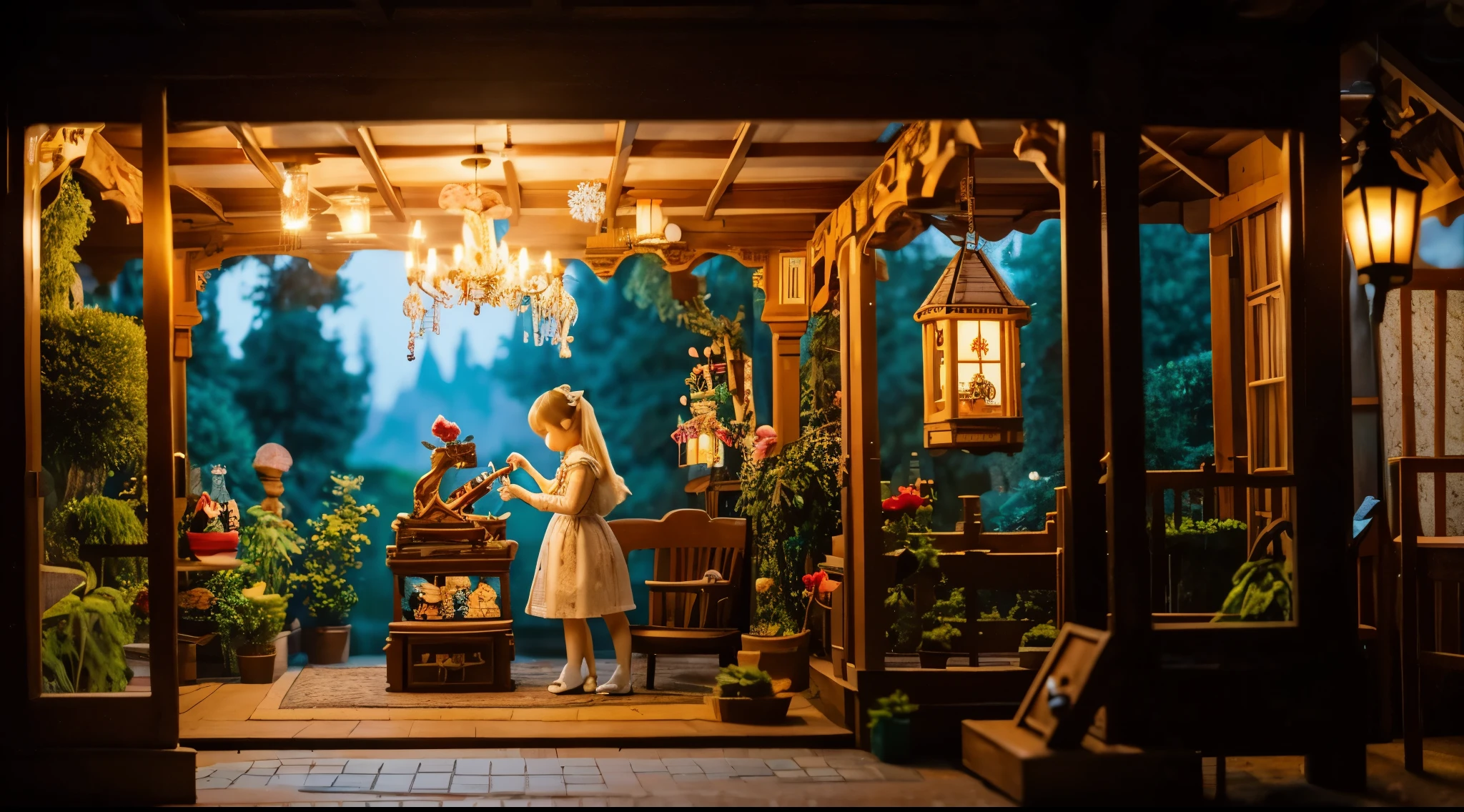 World、view、like Alice in Wonderland、Taisho Romantic、Antique、Back、view of a blonde、 foreign girl、combing her hair Girl&#39;s nursery Fantasy world Fairy tale Architecture Dollhouse Challenge Mikke-like world view Miniature garden Nostalgic Heart-wrenching Sadness Doll Toy box Building blocks Chess board Toy steam locomotive Antique Western-style mansion Delicate furniture Karakuri American retro Pop Very delicate Grimm&#39;s fairy tale Andersen Kenji Miyazawa Night on the Galactic Railway Snowy toy town Taisho Romantic antique Rococo style Victorian era