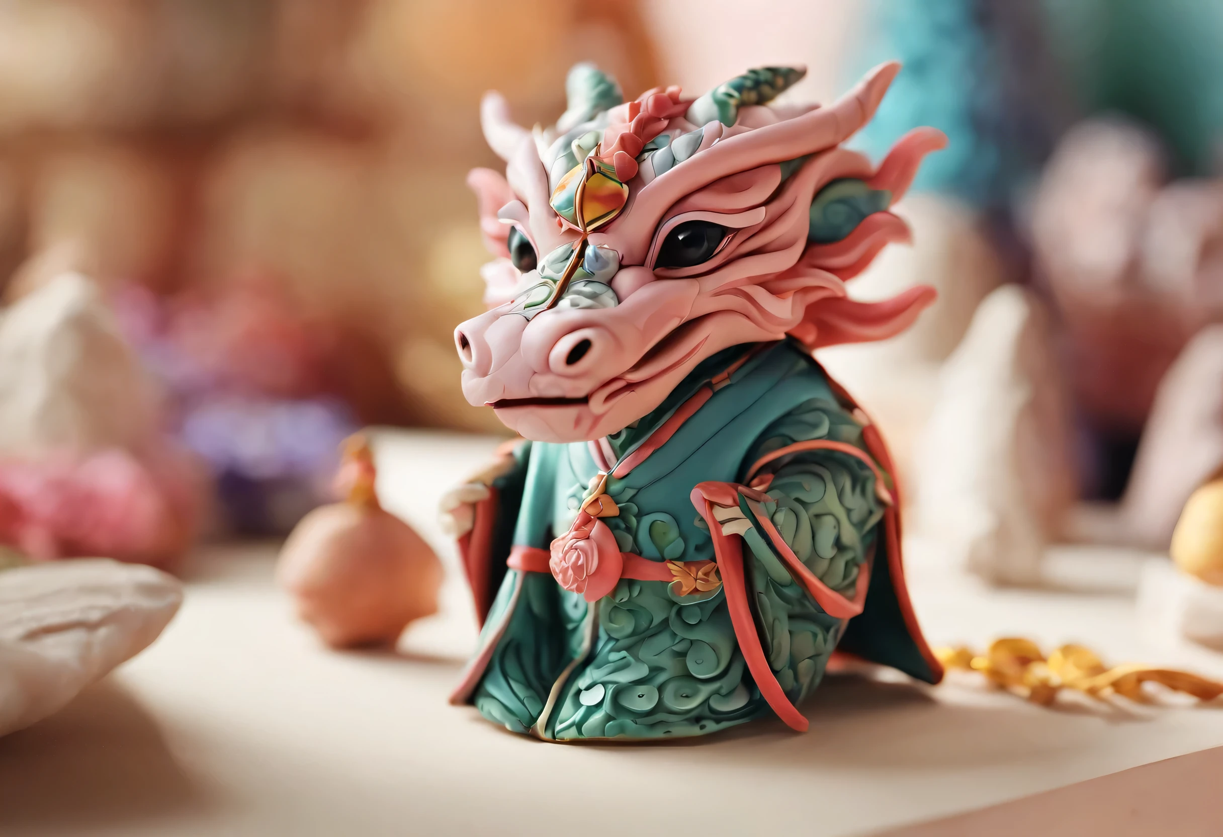 ((Blind box toy design concept drawing)),（（Transparent resin material））,(Natural spirit)，（short），（cute style），Exquisite details，best quality