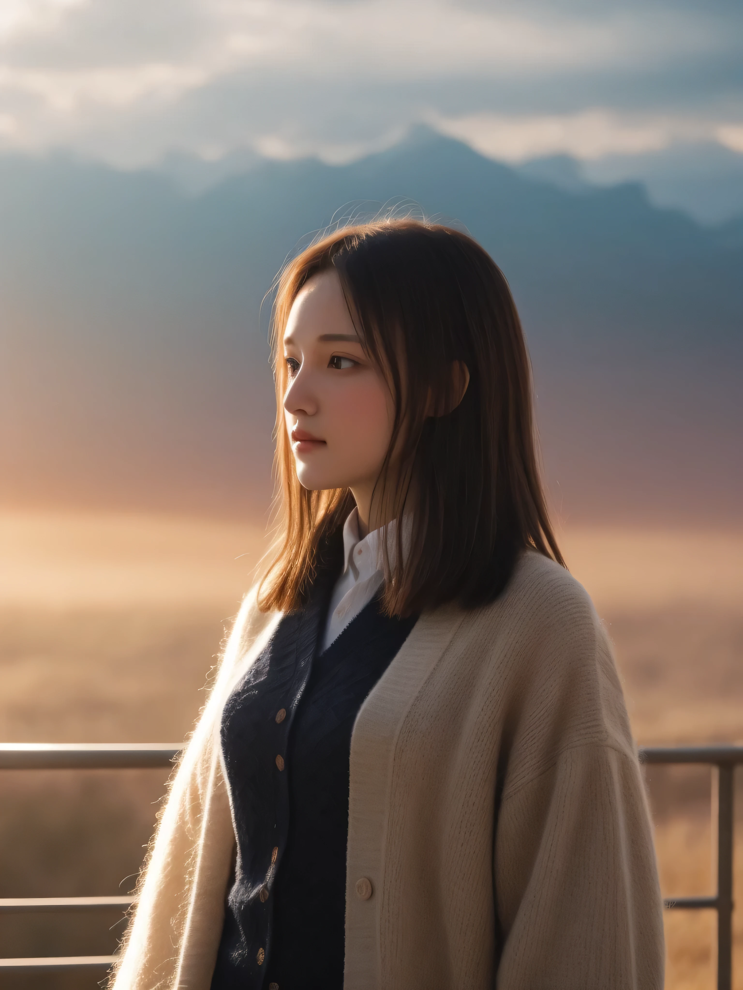 cosmic energy, Glowwave, wallpaper, small core, rust and electric green flakes, RTX, plain ukrainian (girl:1.1) attend a concert, Wearing an alpaca wool print crop cardigan, look into the distance, The world of concept art, very detailed, very detailed,