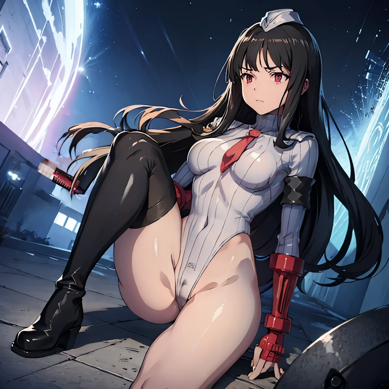 hair, background, weapon