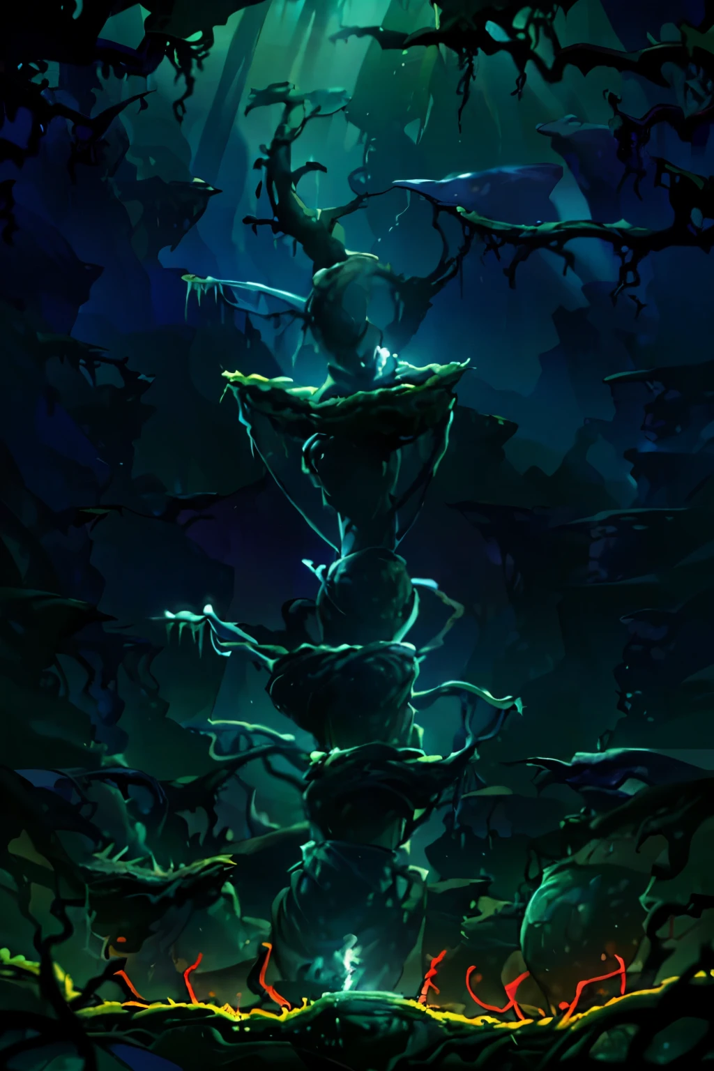 (best quality,4k,highres,masterpiece:1.2),ultra-detailed,realistic,physically-based rendering,professional,sharp focus,vivid colors,bokeh,Green monster with spikes, Plant warrior with vines and thorns, Mutant creature, Showcase full body, Define limbs and face, Illustration, High-definition, Portrait, Intense lighting, Dramatic color tones,   
(HDR, studio lighting, ultra-fine painting),
(Green monster with spikes:1.1), (Plant warrior with vines and thorns:1.1), (Mutant creature:1.1), (Showcase full body:1.1), (Define limbs and face:1.1),
(body:1.1), (extremities:1.1), (face:1.1), (muscle tone:1.1), (detailed facial features:1.1),
(powerful appearance:0.9), [specific environment:0.9], [background:0.9],
(dark color palette:1.1), (mysterious atmosphere:1.1), (colorful accents:1.1),
(dramatic lighting:1.1), (emphasis on shadows:1.1), (highlighted features:1.1)