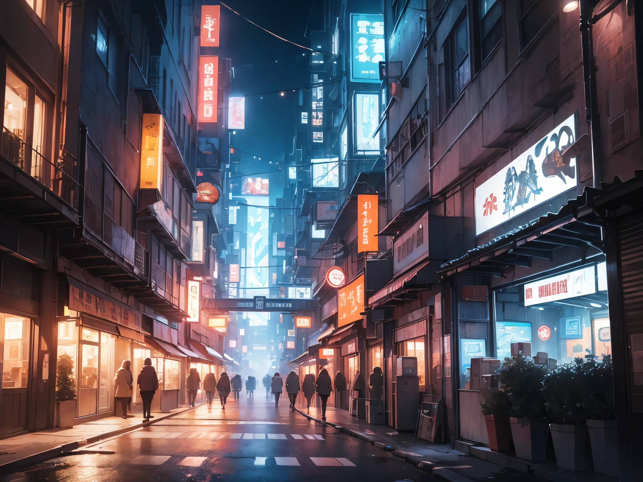 Masterpiece, highest quality, facility, pipes, factory, indoors, surreal, neon lights, sci-fi, cyberpunk, cool tones, vivid colors, scenery, no people, 8k, extremely detailed, illustration