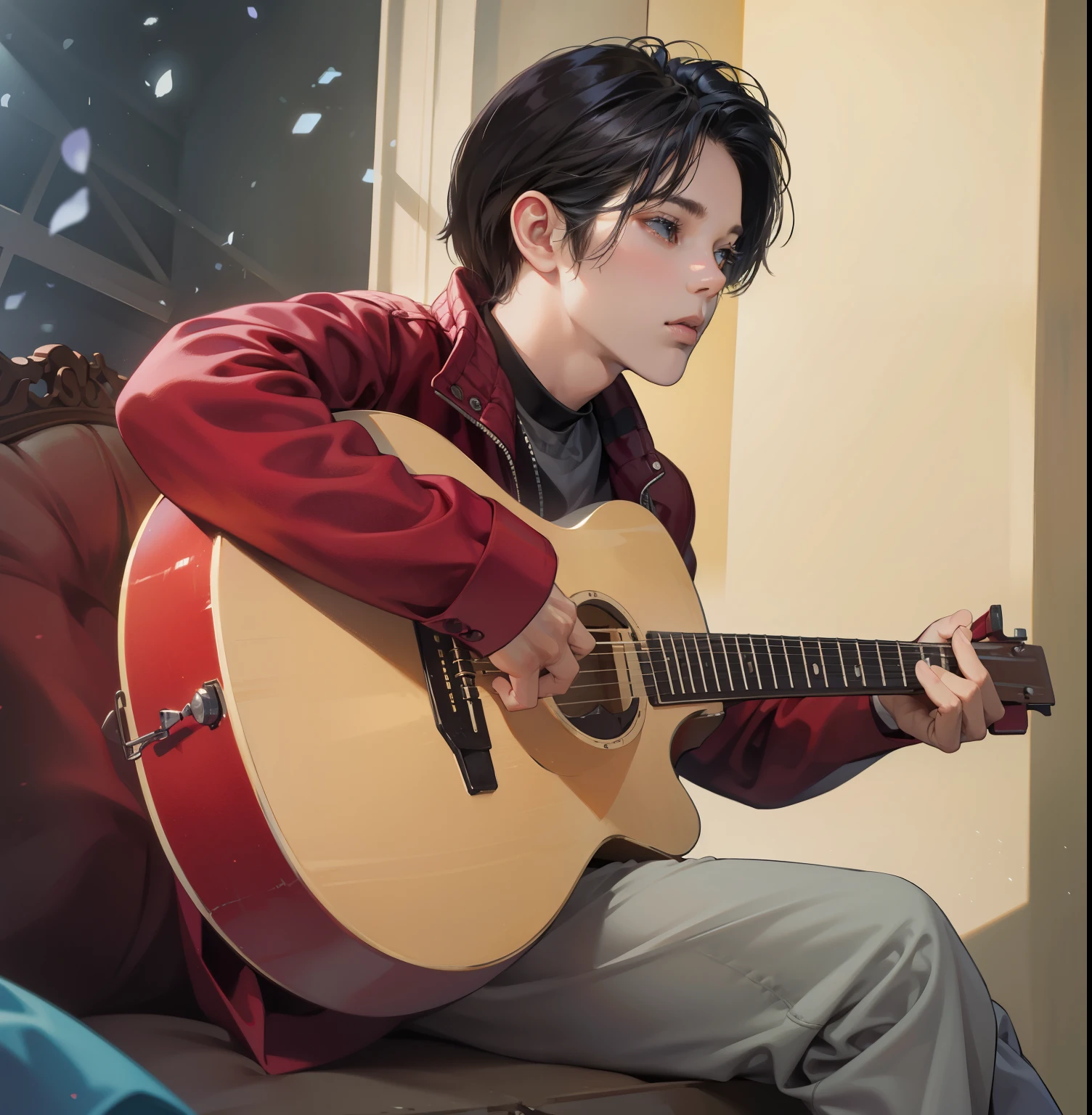Masterpiece, high quality, best quality, HD, realistic, perfect lighting, detailed body, set background. 