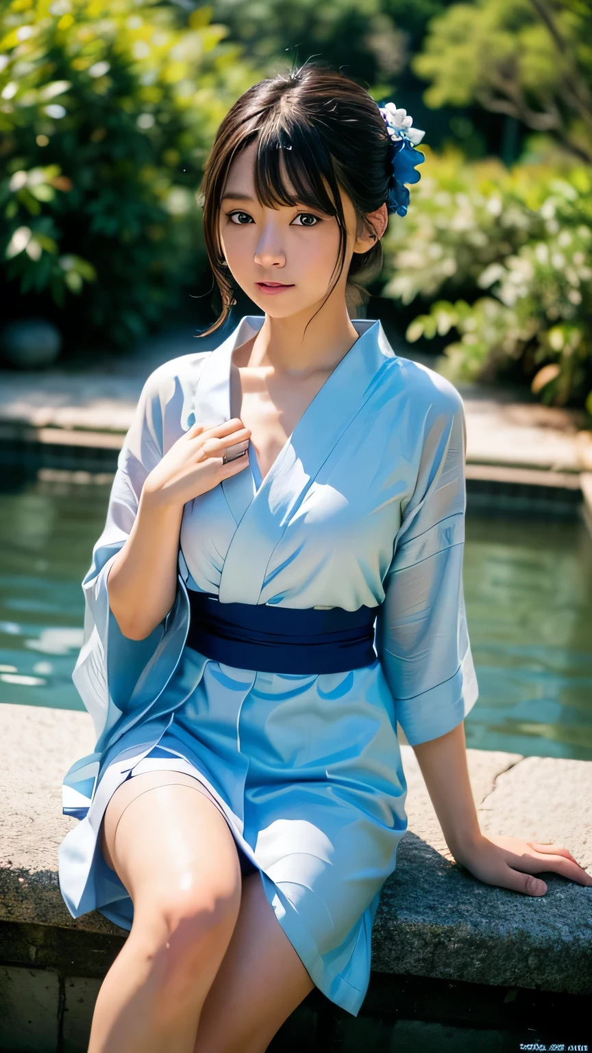 (high resolution、high quality、High resolution、detailed、8k、masterpiece)、超A high resolution、(Photorealistic:1.3)、RAW Photos、((Ultra-Realistic Details))、Portrait、Global Illumination、Shadow、Octane Rendering、8k、Super sharp、Beautiful breasts、Beautiful Eyes、非常に複雑なdetailed、Realistic Light、CGSoation Trend、ネオンのdetailed、The light is gentle、1 girl、Bewitching Charm、Super long hair that reaches below the waist、Hime cut、Enchanting Japanese red kimono、An emotional presence、(A dimly lit room in a samurai residence、In the back is a Japanese garden)、((Amazingly cute))、少しsexy、Healthy Body、22age、wide shot、full body、It feels like you're really there、Dignified、Hidden Past、sexy、smile、Glowing Skin、A pose that really gets men excited、Transcendently beautiful face、The light of the lantern、barefoot、Oiran