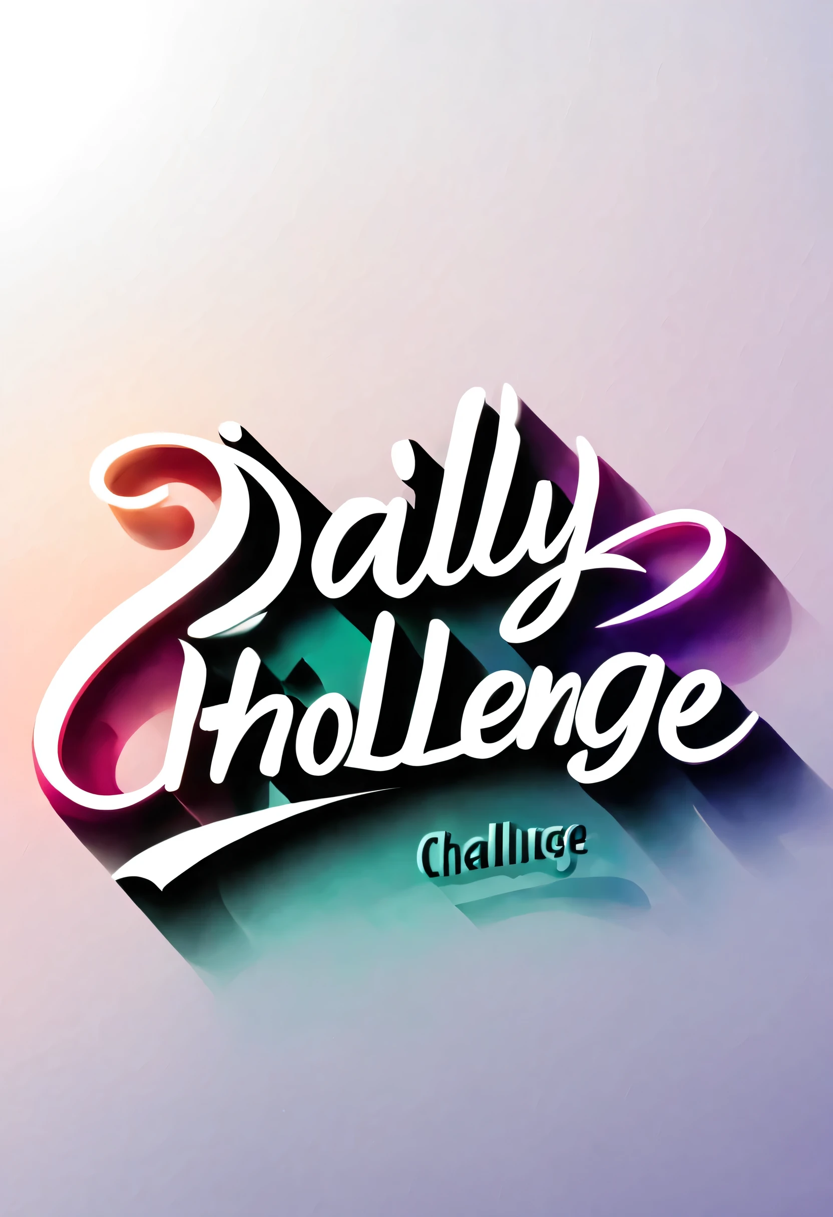 Font Design, smooth typeface, stylish, handwritten font, (Shadow: 1.3), (Slope: 1.3), article: "daily challenge"
