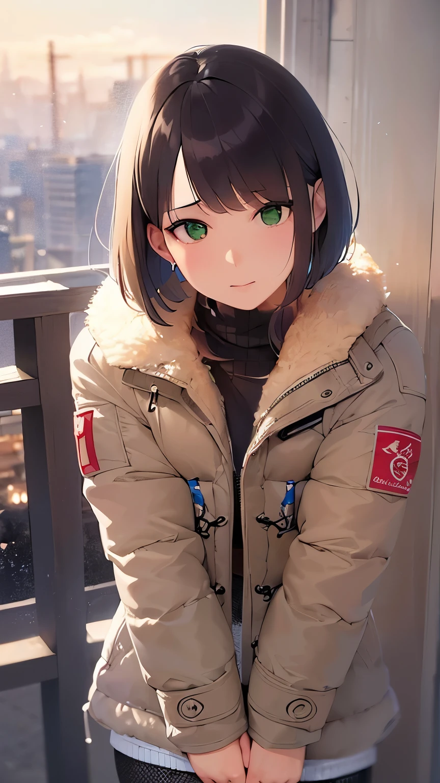 wearing a black turtleneck sweater
