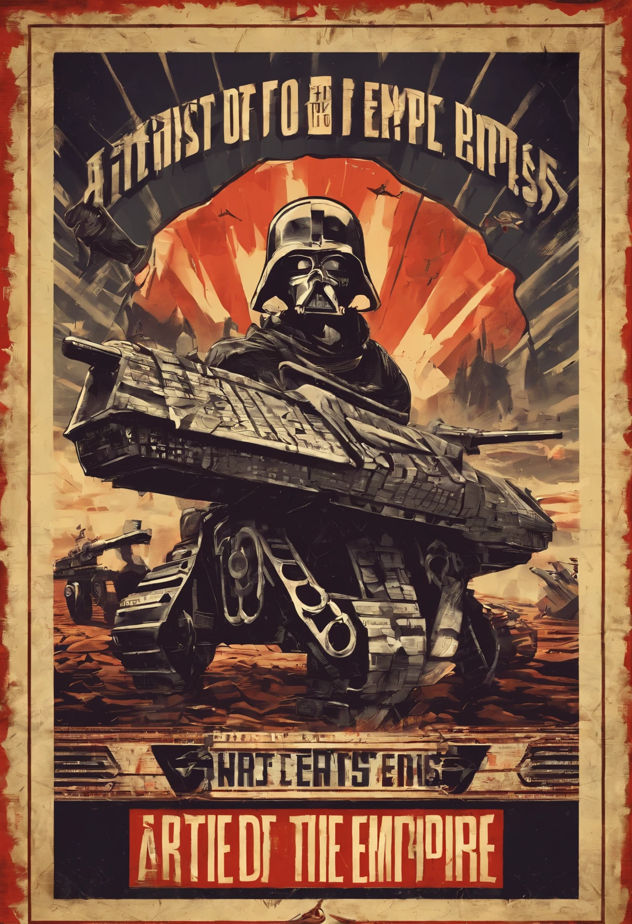 A very detailed propaganda poster., "Enlist for the empire", arte pop, typography, Papel vintage, la regla de los tercios, tendencia en artstation, HD, (stormtooper)