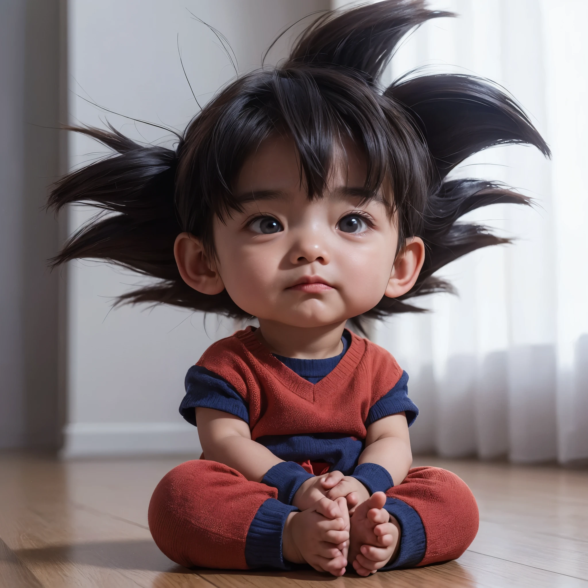 Real life adaption of this character , korean boy face,same hair,(realistic same outfit) ,realistic same background , realistic light, realistic shadow, realism, hyper realistic,(photorealistic:1.2), normal small eyes, normal hand,