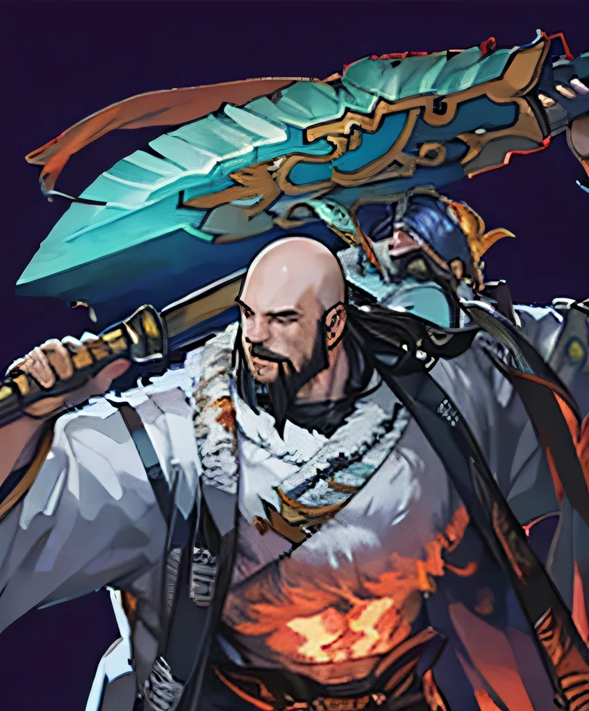 barbarian,male,Carrying a big ax,General,armor,Strong fighting ability,Murderous,warlike,Bald